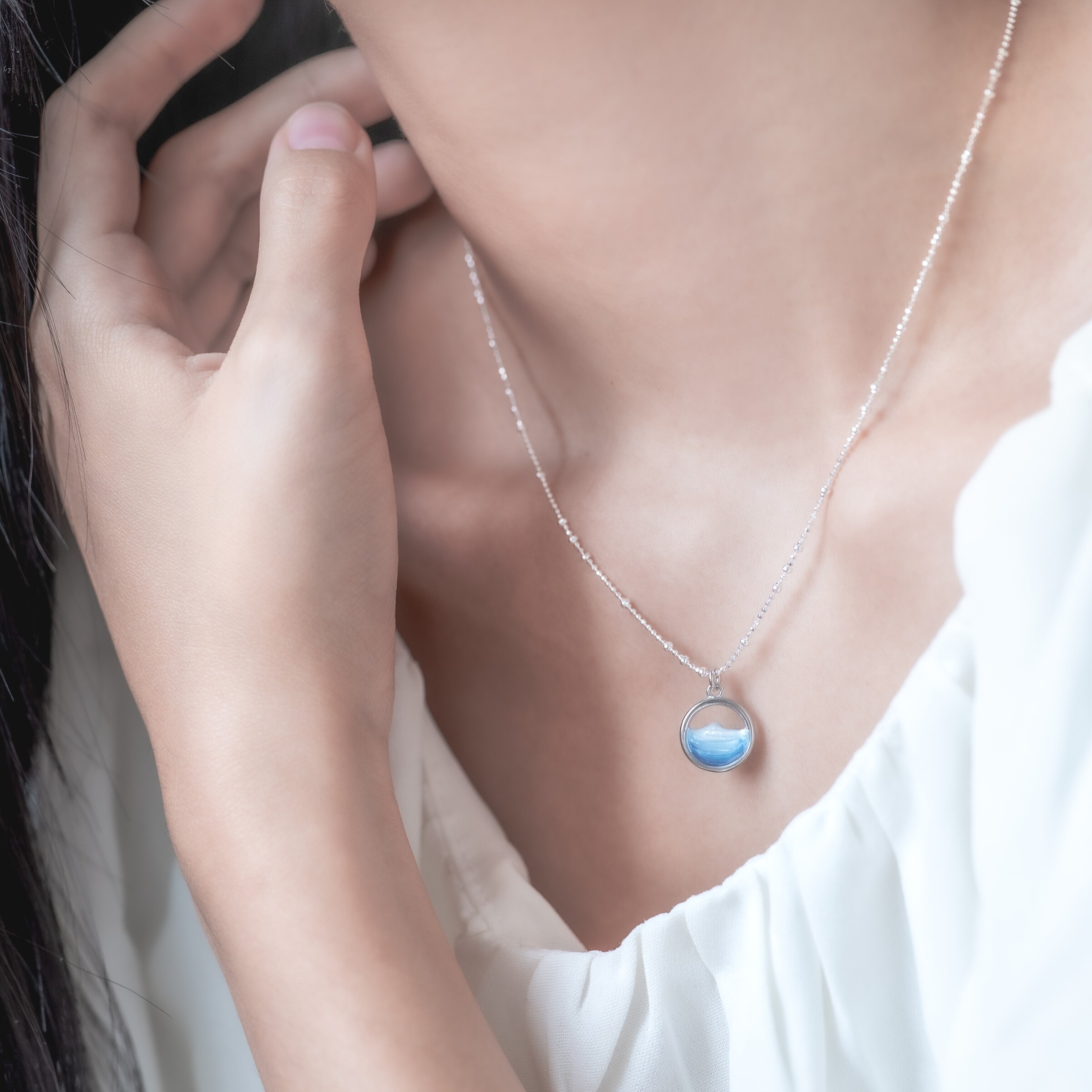 晶藍星軌項鍊02(正)