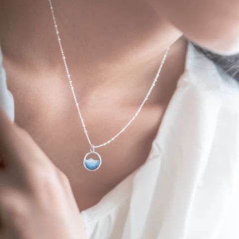 晶藍星軌項鍊01(正)