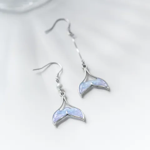 不對稱魚尾耳環01(正)