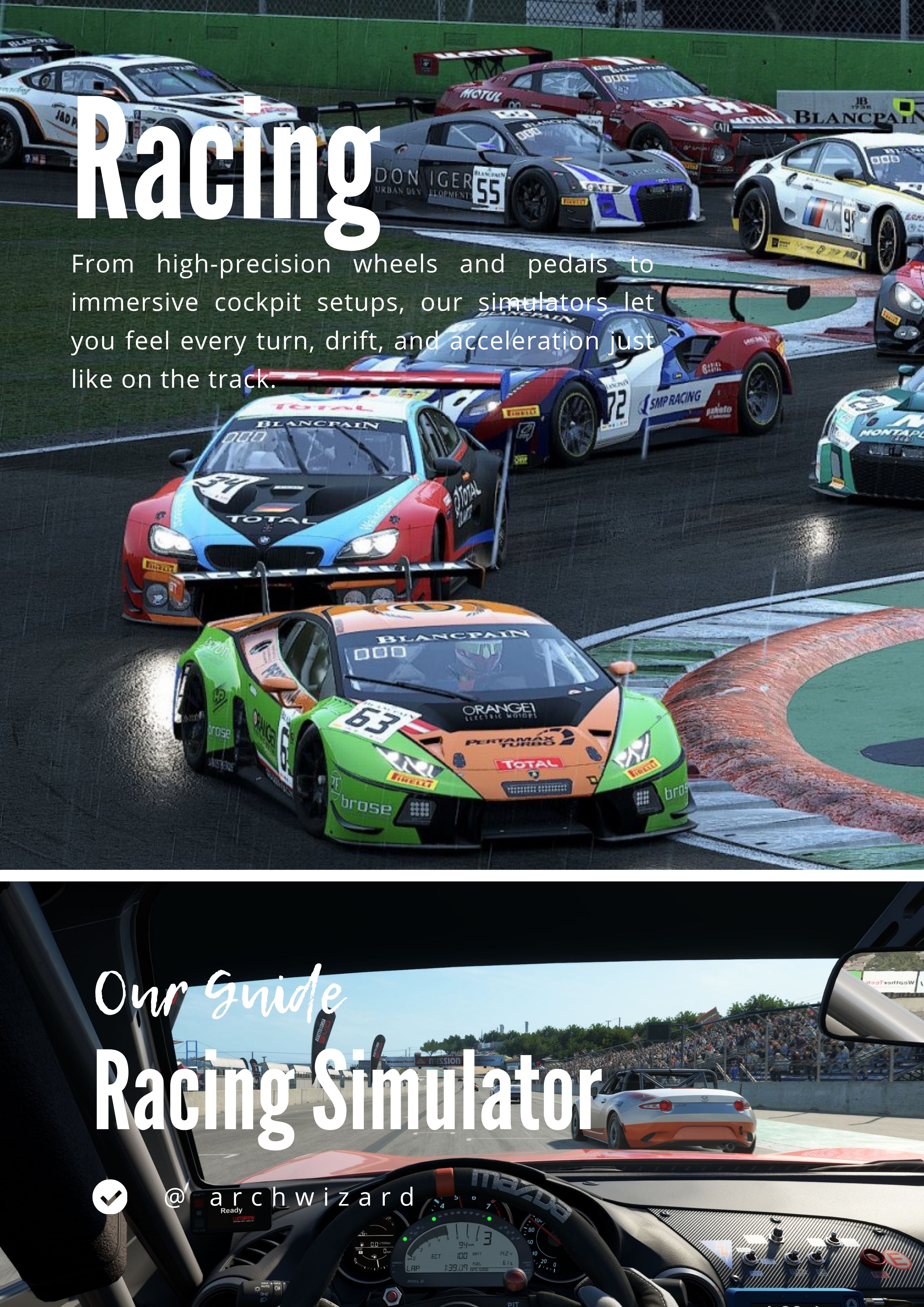 ArchWizard Racing Simulator Purchase Guide Menu (1)