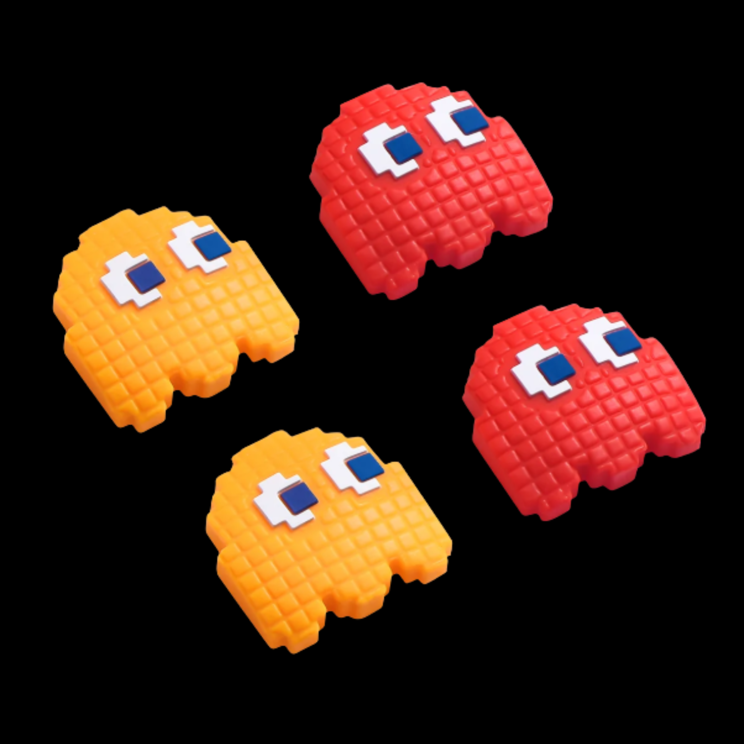 Akitomo Joy-Con Analog Cap 4 Pack Pac-Man Red Orange Theme for NS2 ( (