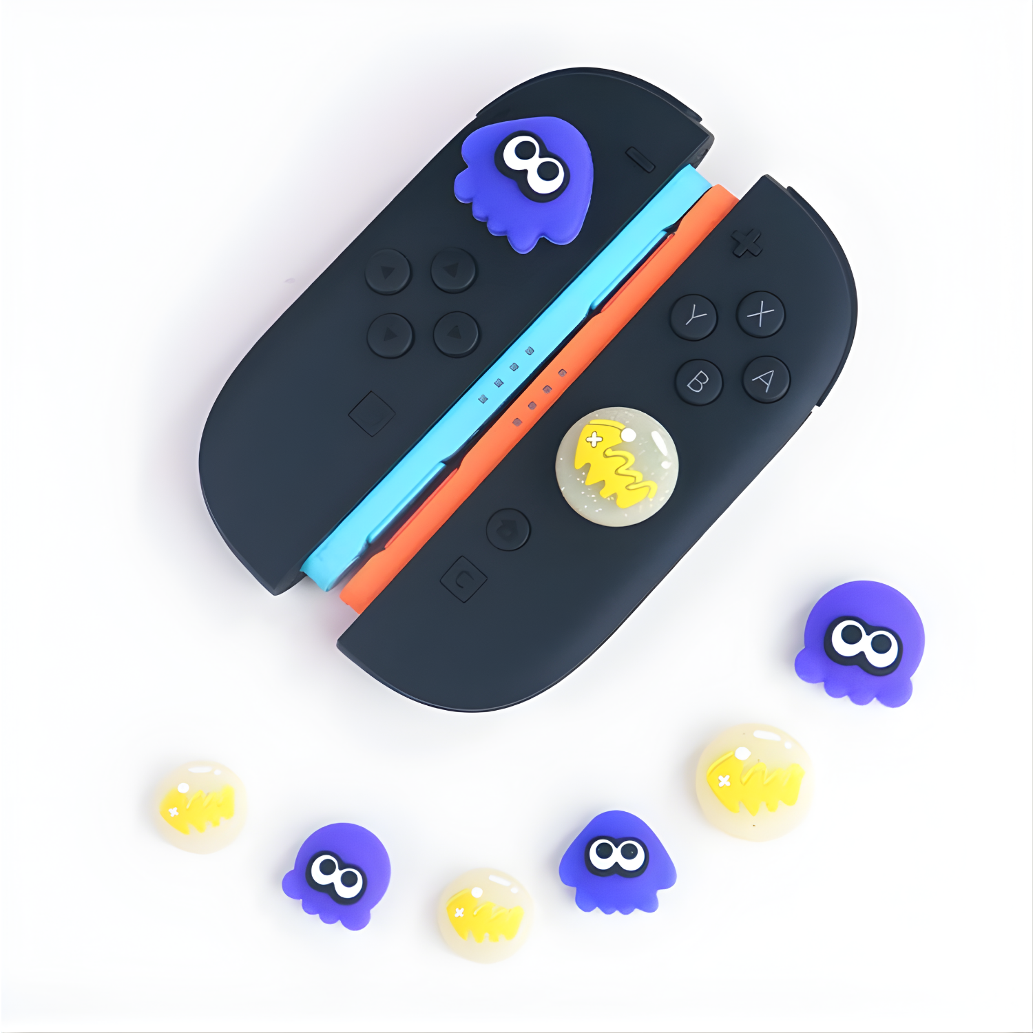 Akitomo Joy-Con Analog Cap 4 Pack Splatoon Squid Theme for NS2 (Nintendo ( (3)