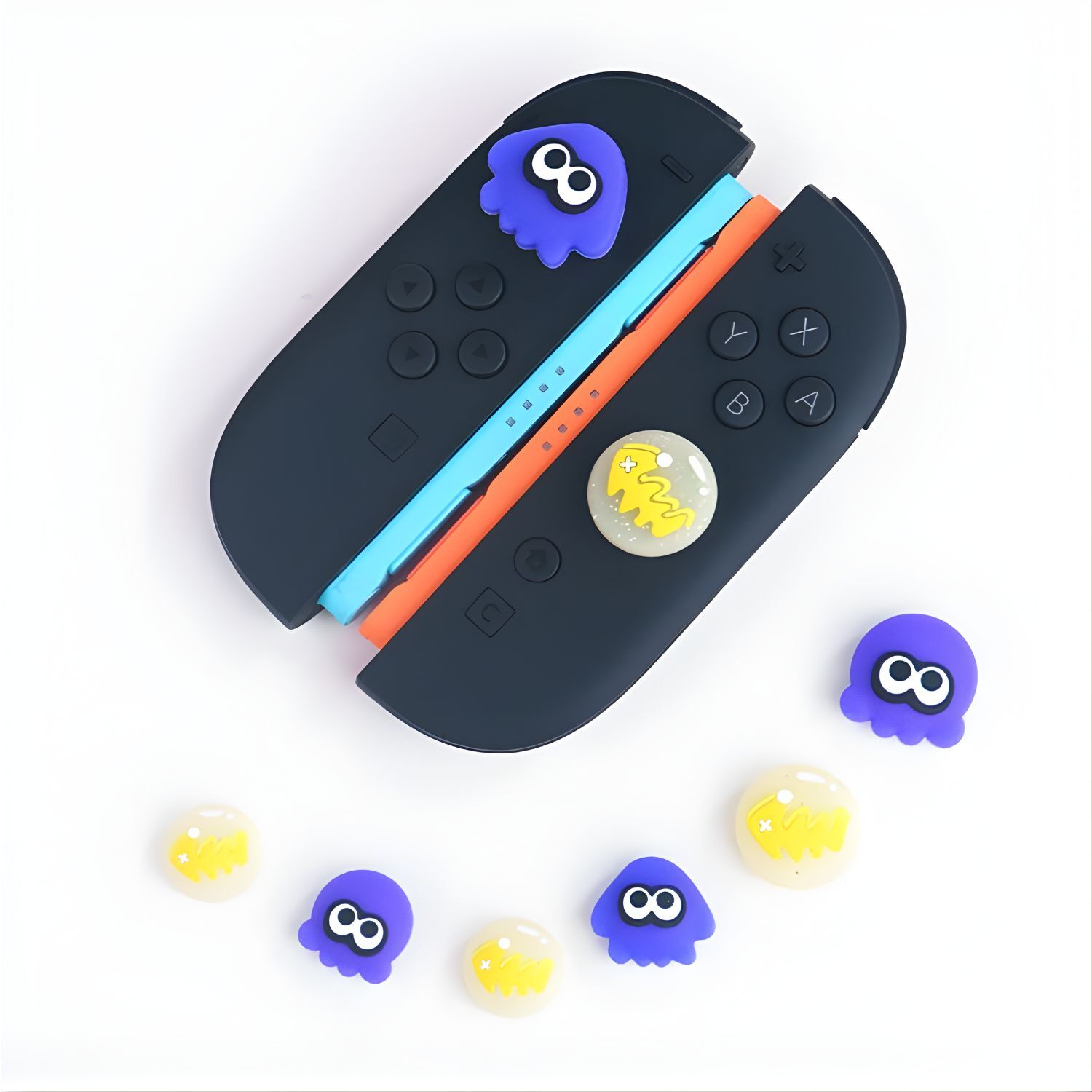Akitomo Joy-Con Analog Cap 4 Pack Splatoon Octopus Theme for NS2 (Nint ( (3)
