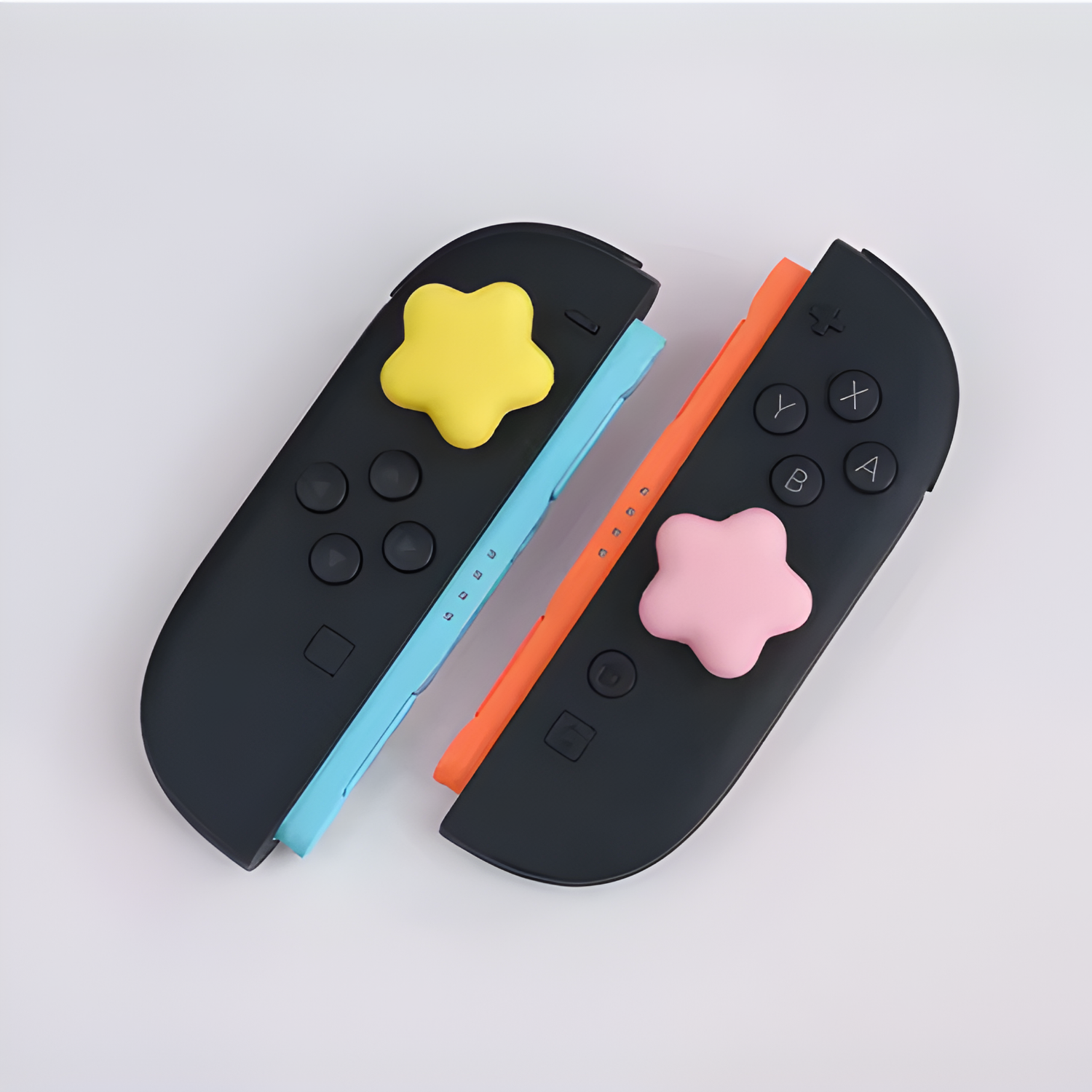 Akitomo Joy-Con Analog Cap 4 Pack Star Pink Yellow Theme for NS2 (Nint ( (3)