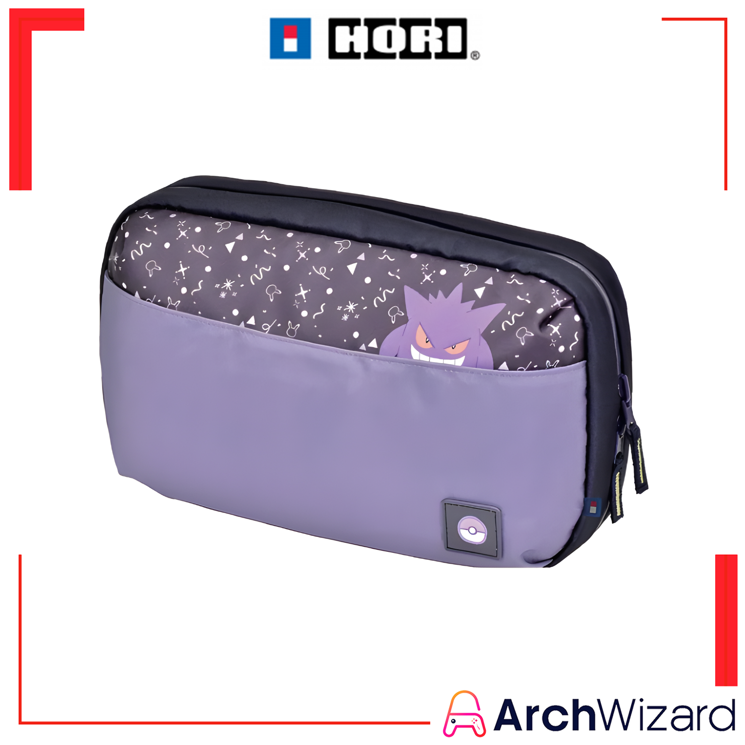 Hori Reversible Travel Pouch Gengar & Mimikyu Ghost Party Series (Nintend (1)