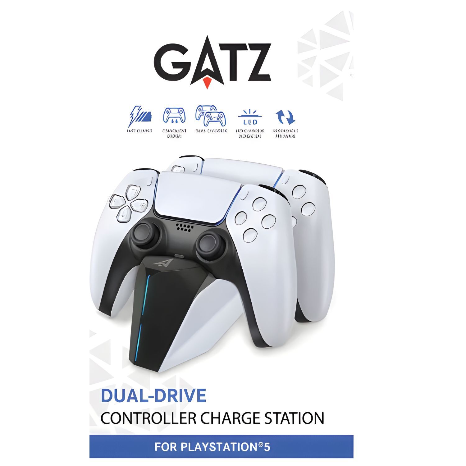 Gatz DualSense Wireless Controller Charging Dock Dual D ( (3)
