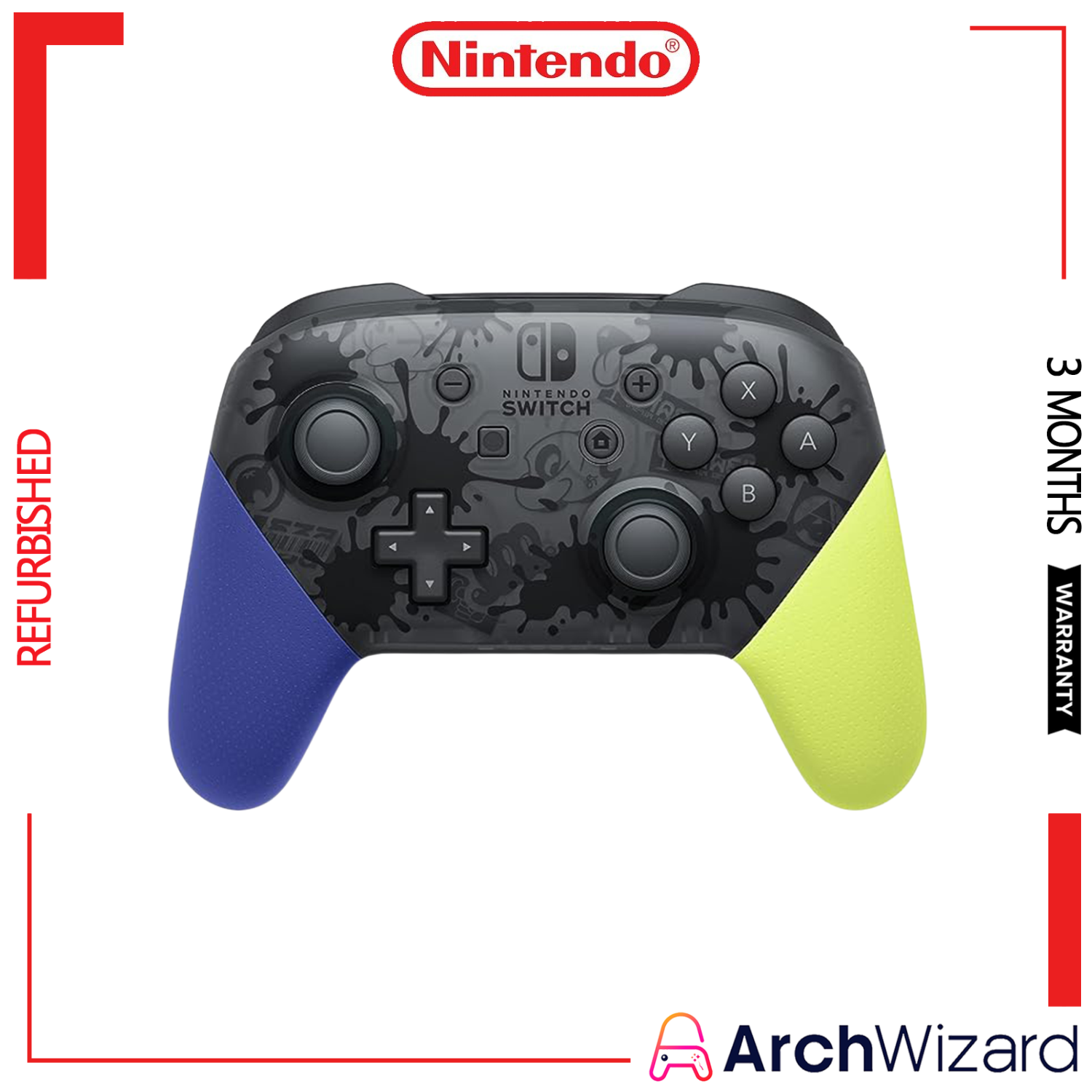 Nintendo Switch Pro Controller Splatoon 3 Refurbished
