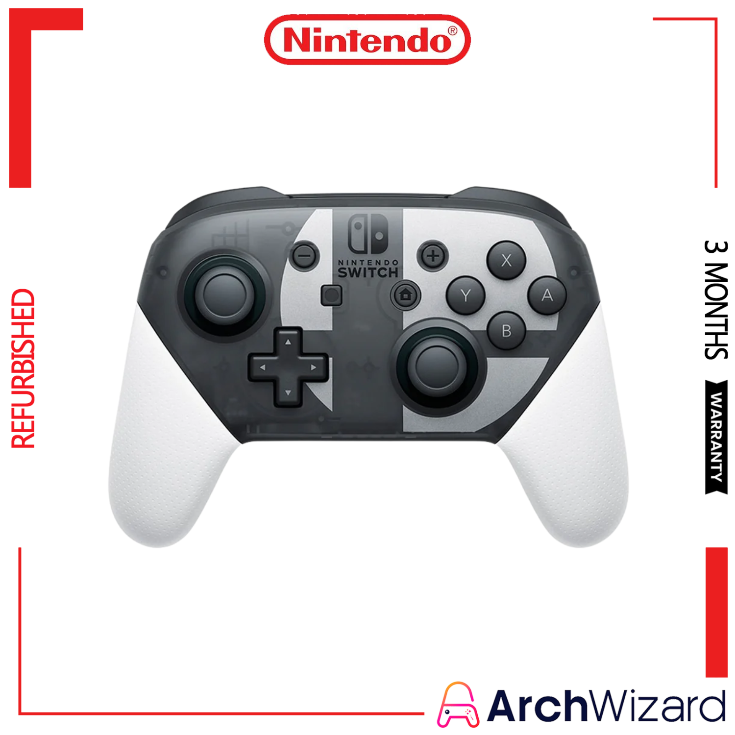 Nintendo Switch Pro Controller Super Smash Bros Refurbished
