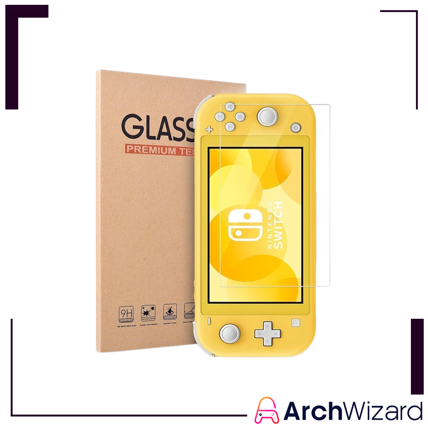 Corvus Knight Tempered Glass Screen Protector for NS1 Lite (Nintendo Swi (
