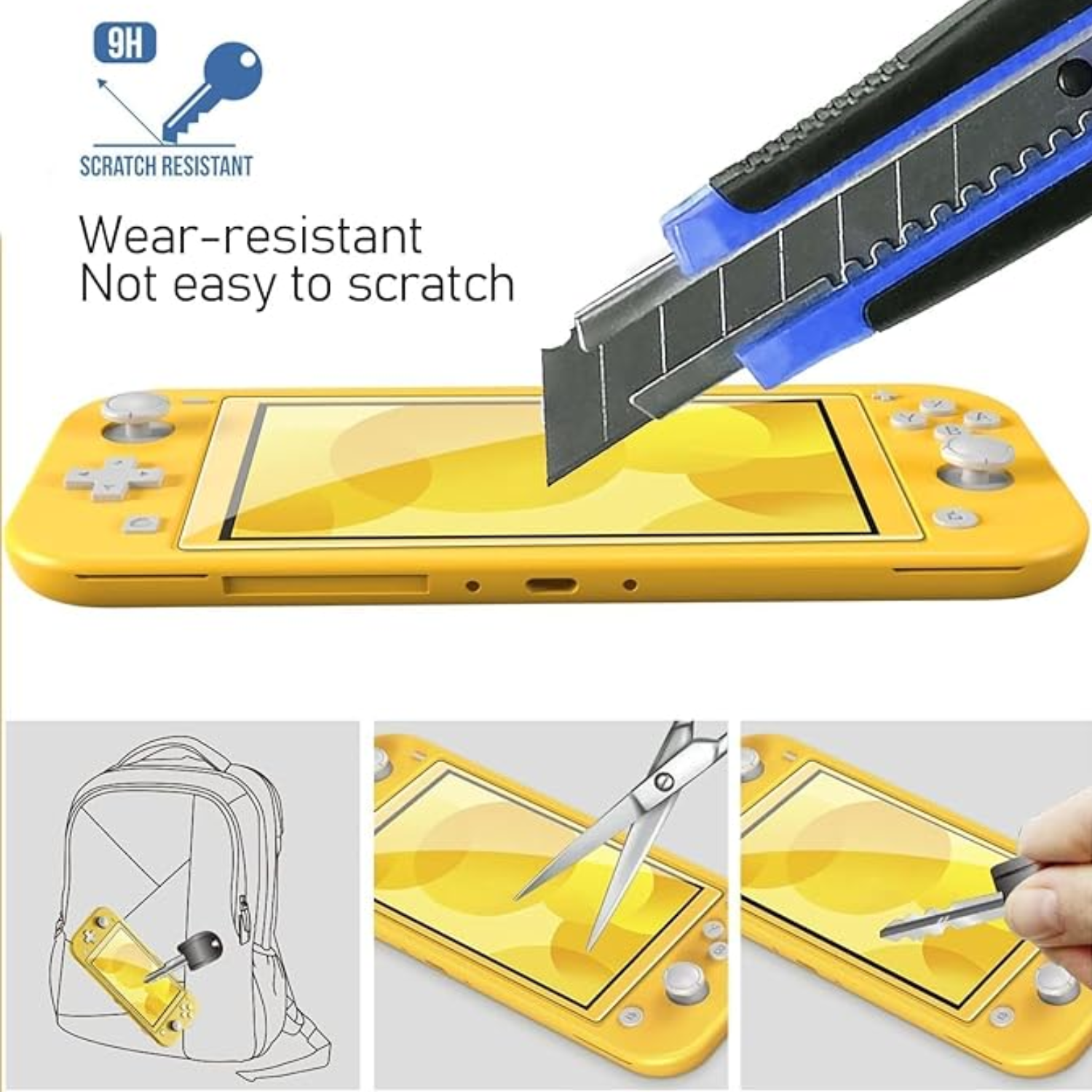 Corvus Knight Tempered Glass Screen Protector for NS1 Lite (Nintendo Swi ( (5)