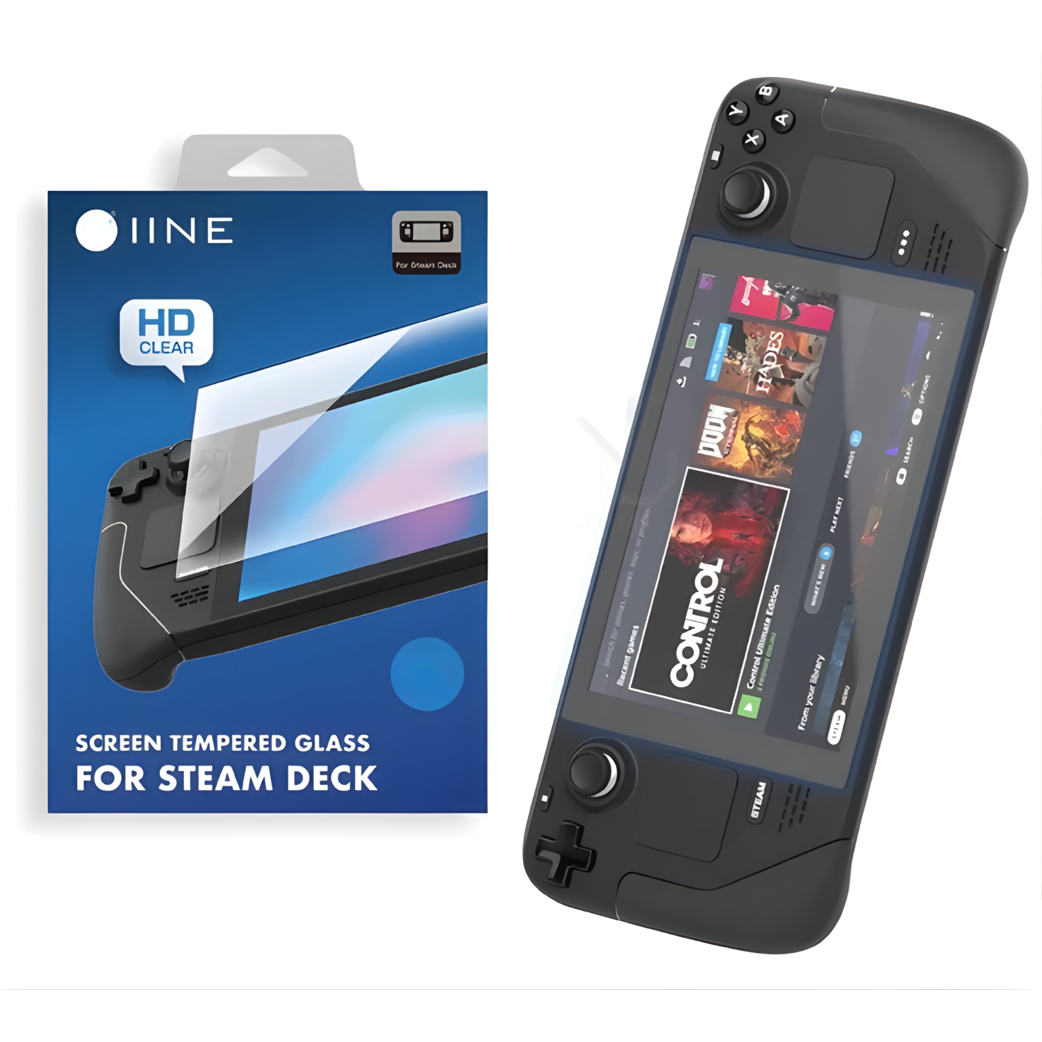 IINE Screen Tempered Glass for Steam Deck (Steam Deck Accessory) (4)