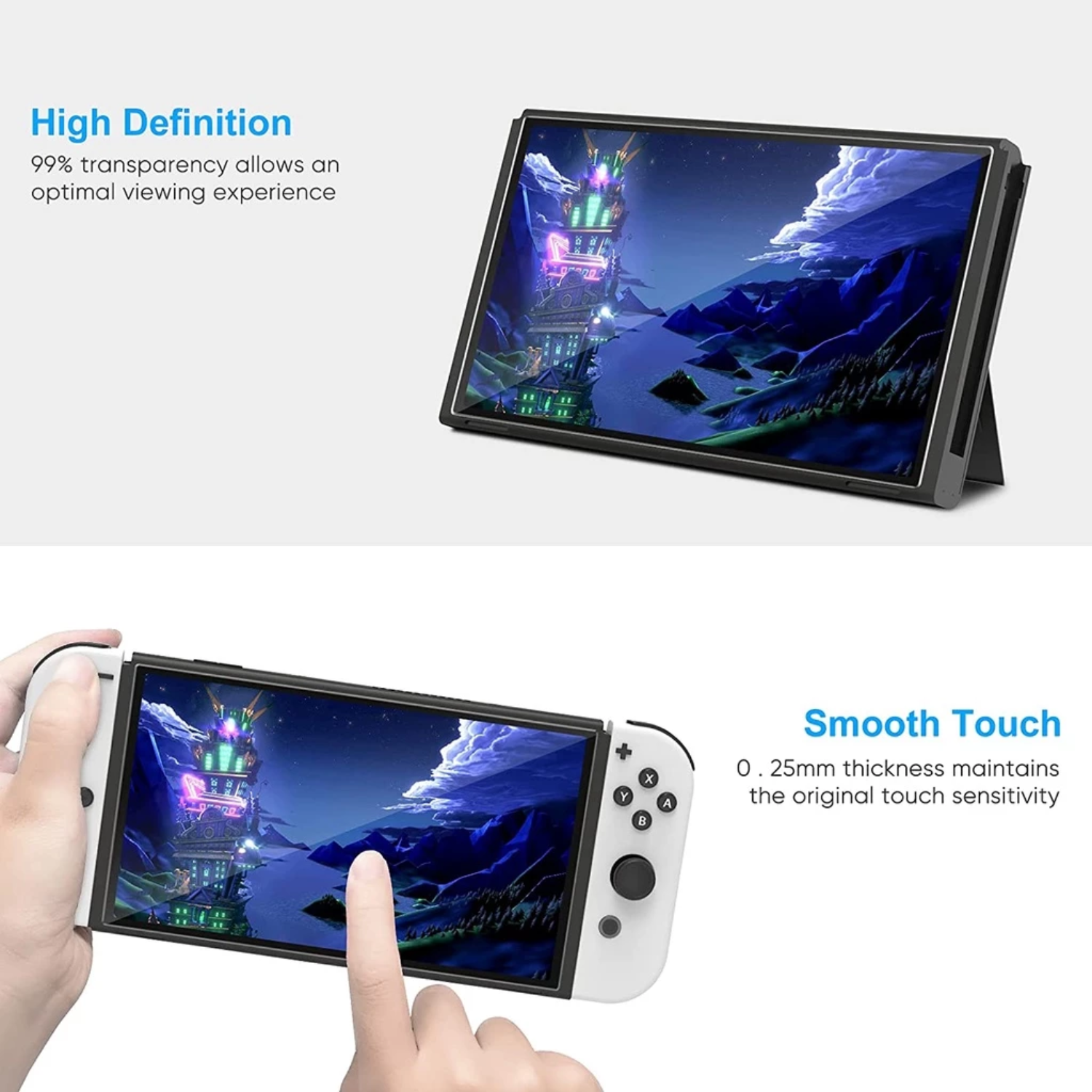 Corvus Knight Tempered Glass Screen Protector 1 for NS1 OLED (Nintendo ( (7)