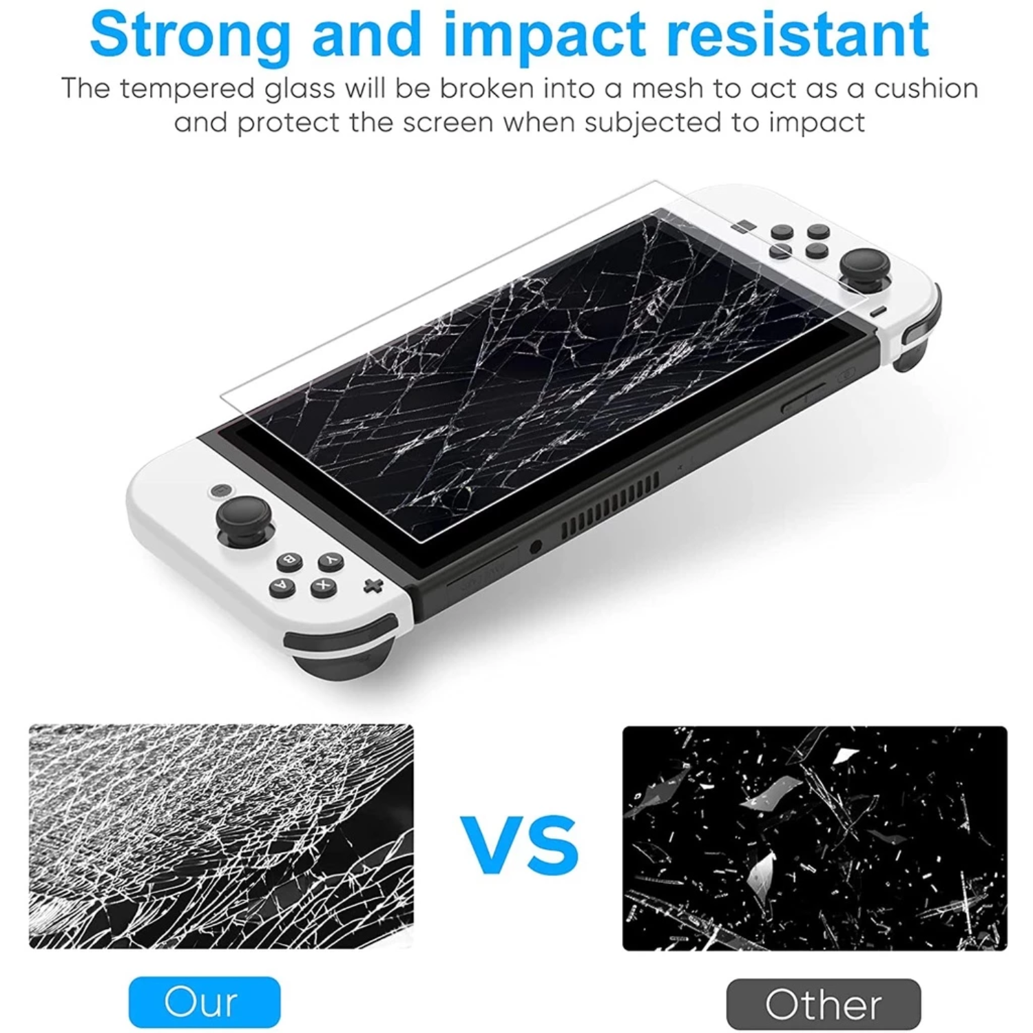 Corvus Knight Tempered Glass Screen Protector 1 for NS1 OLED (Nintendo ( (3)