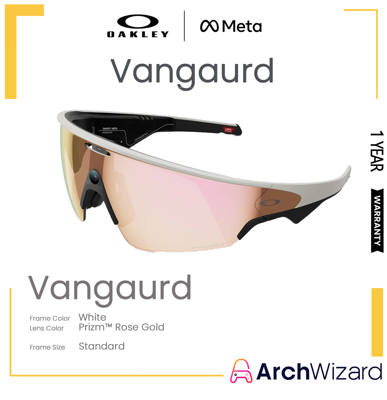 Meta Oakley Vangaurd Standard White (Prizm Rose Gold)