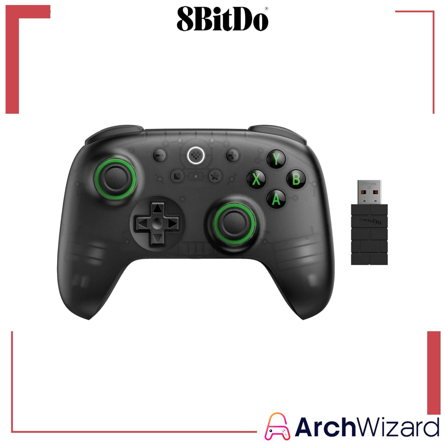 8Bitdo Ultimate 2C Wireless Controller for PC & Android (Controller) Transparent Black
