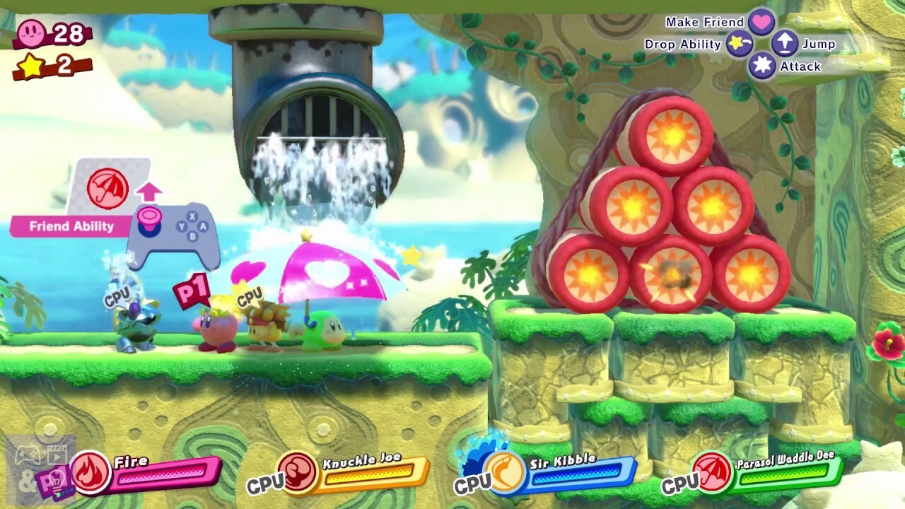 Nintendo Switch-Kirby Star Allies-gameplay 2