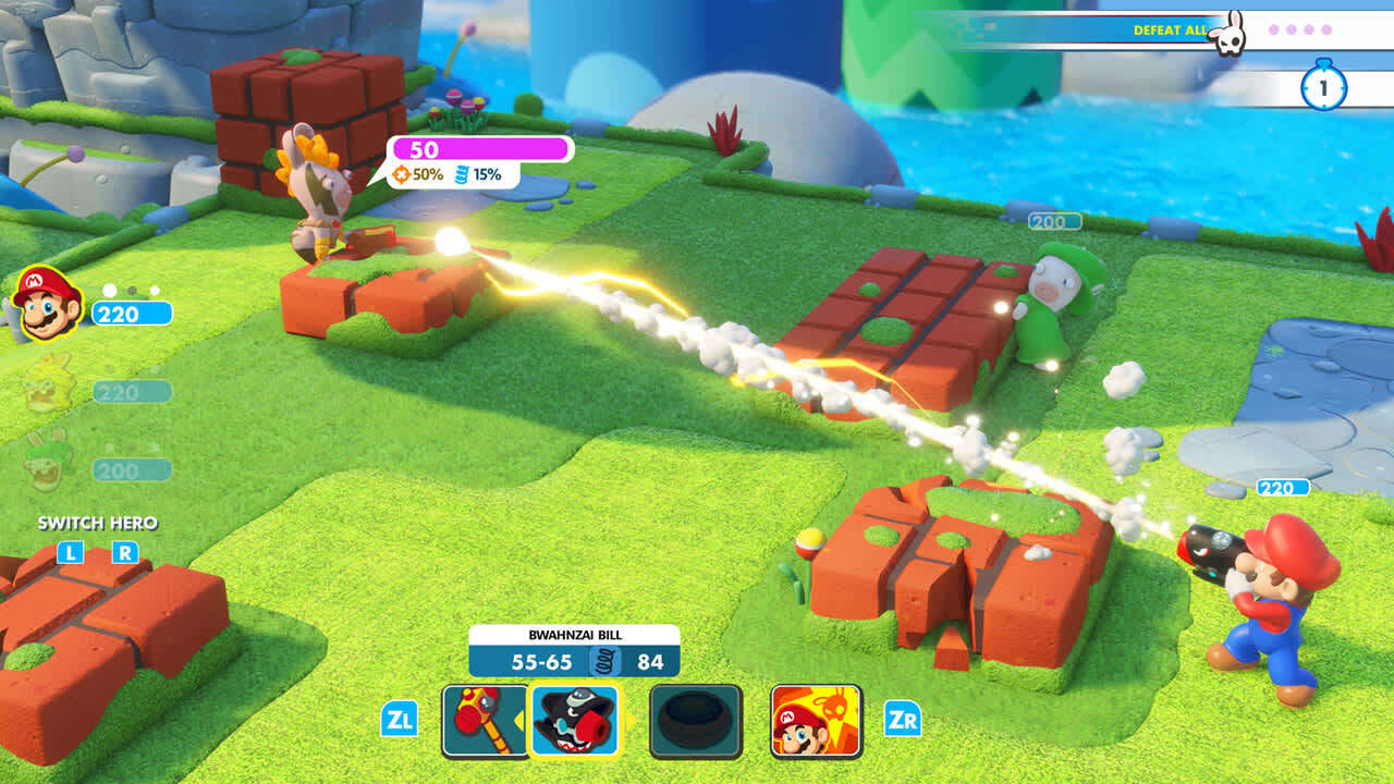 Nintendo Switch-Mario + Rabbids Kingdom Battle-gameplay