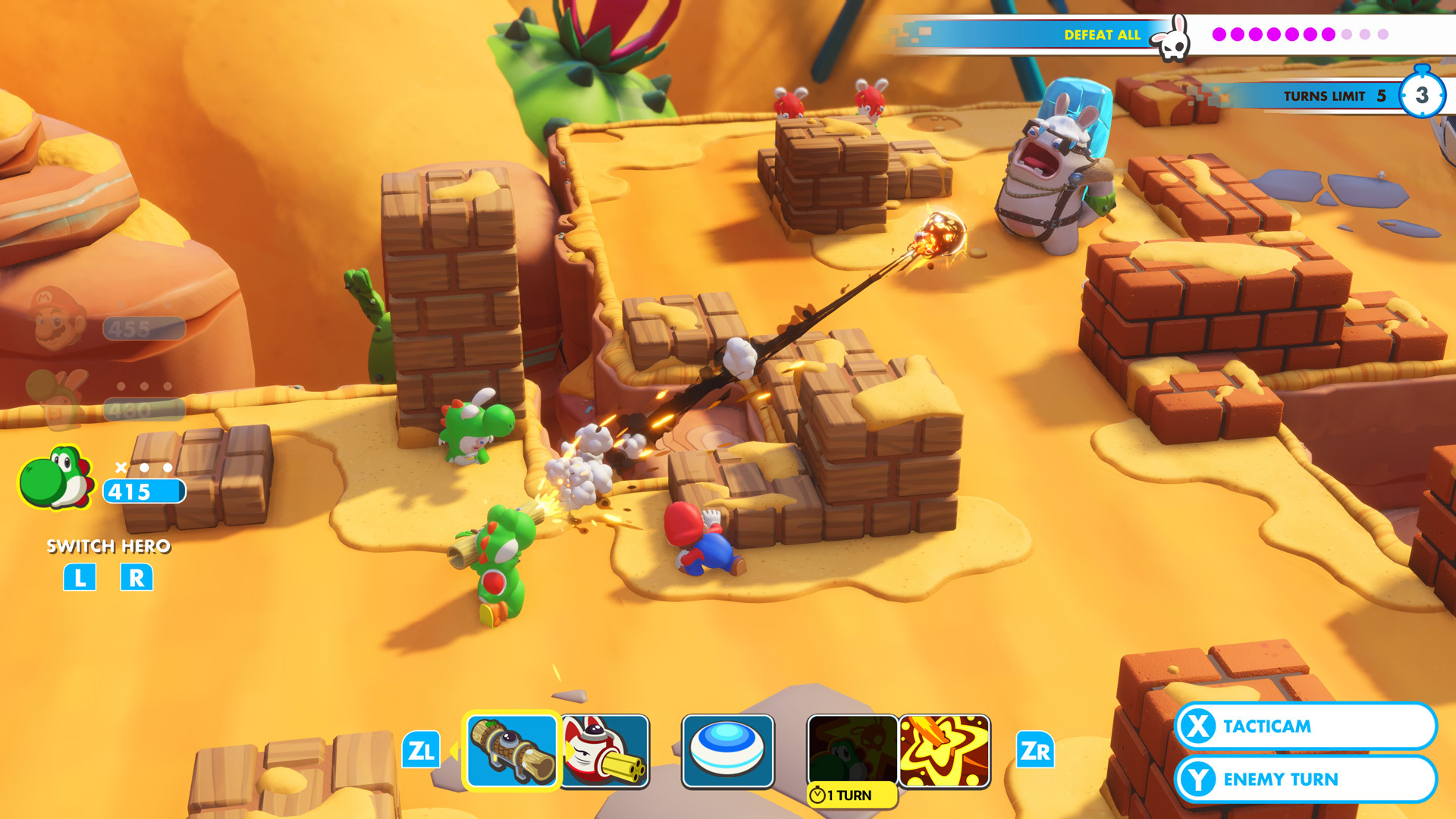 Nintendo Switch-Mario + Rabbids Kingdom Battle-gameplay 11