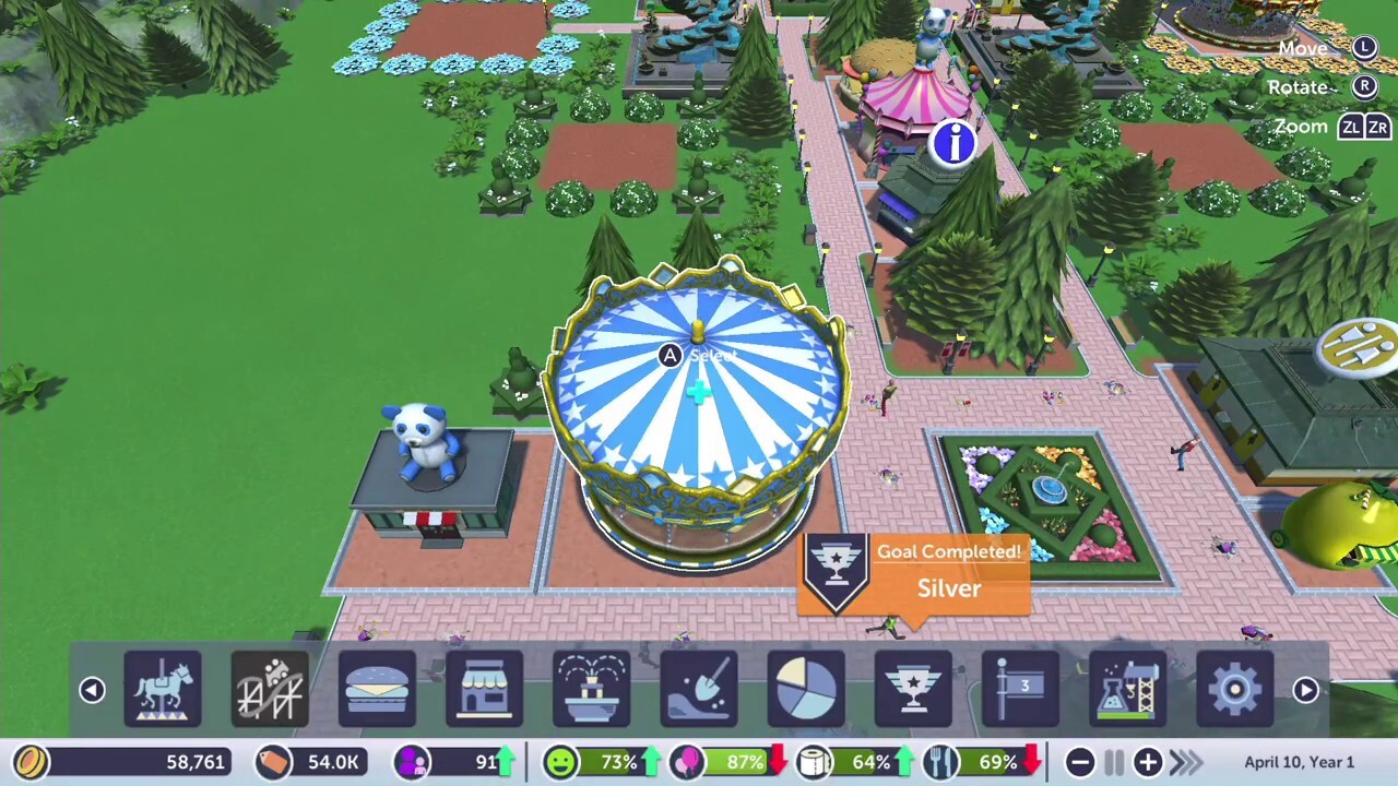 Nintendo Switch-Roller Coaster Tycoon Adventures-gameplay