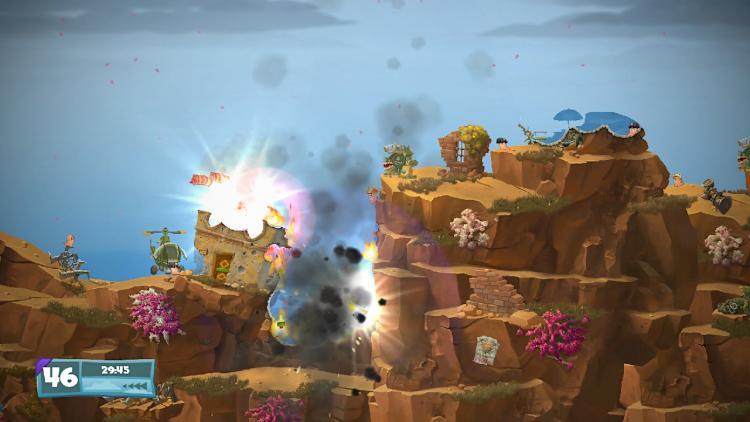 Nintendo Switch-Worms WMD-gameplay 1