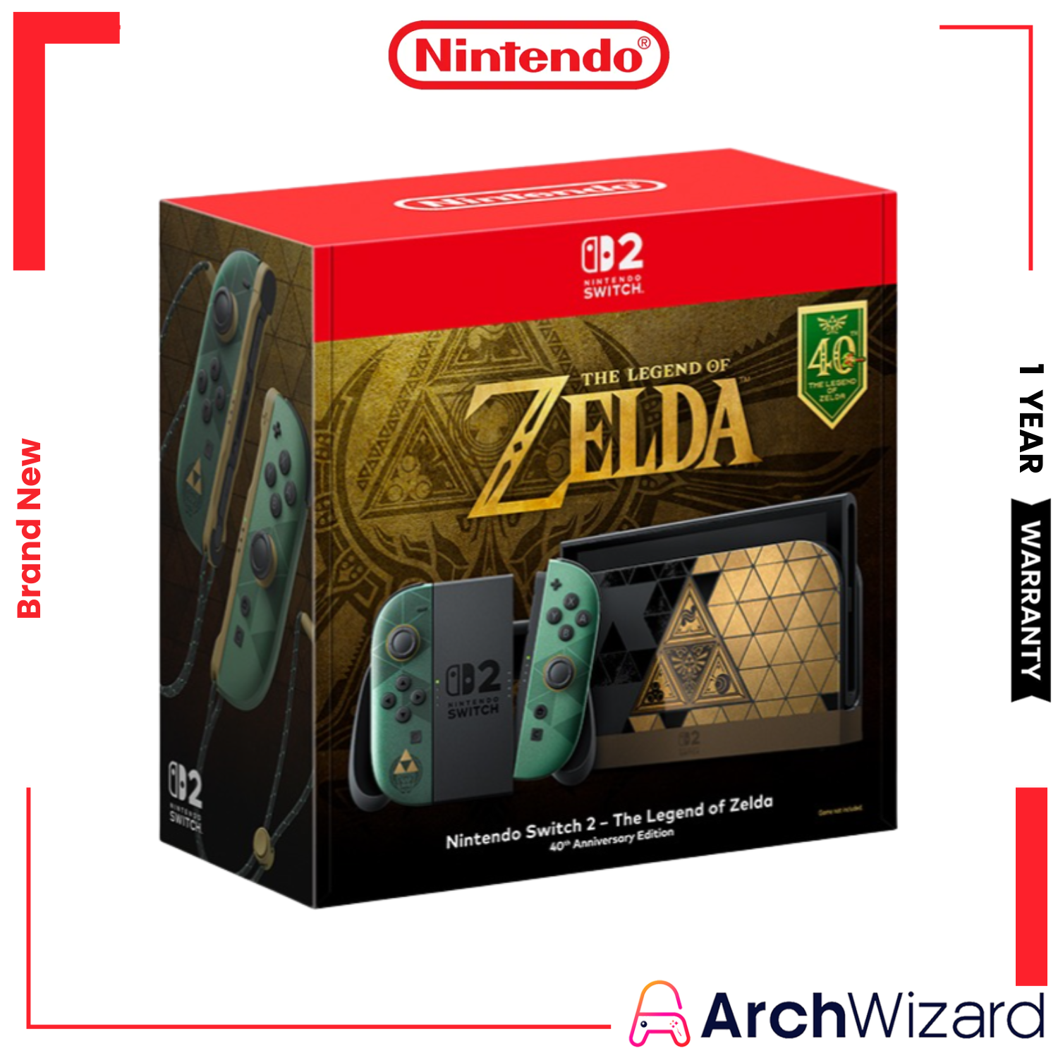 Nintendo Switch 2 Console The Legend of Zelda 40th Anniversary Edition ArchWizard (1)