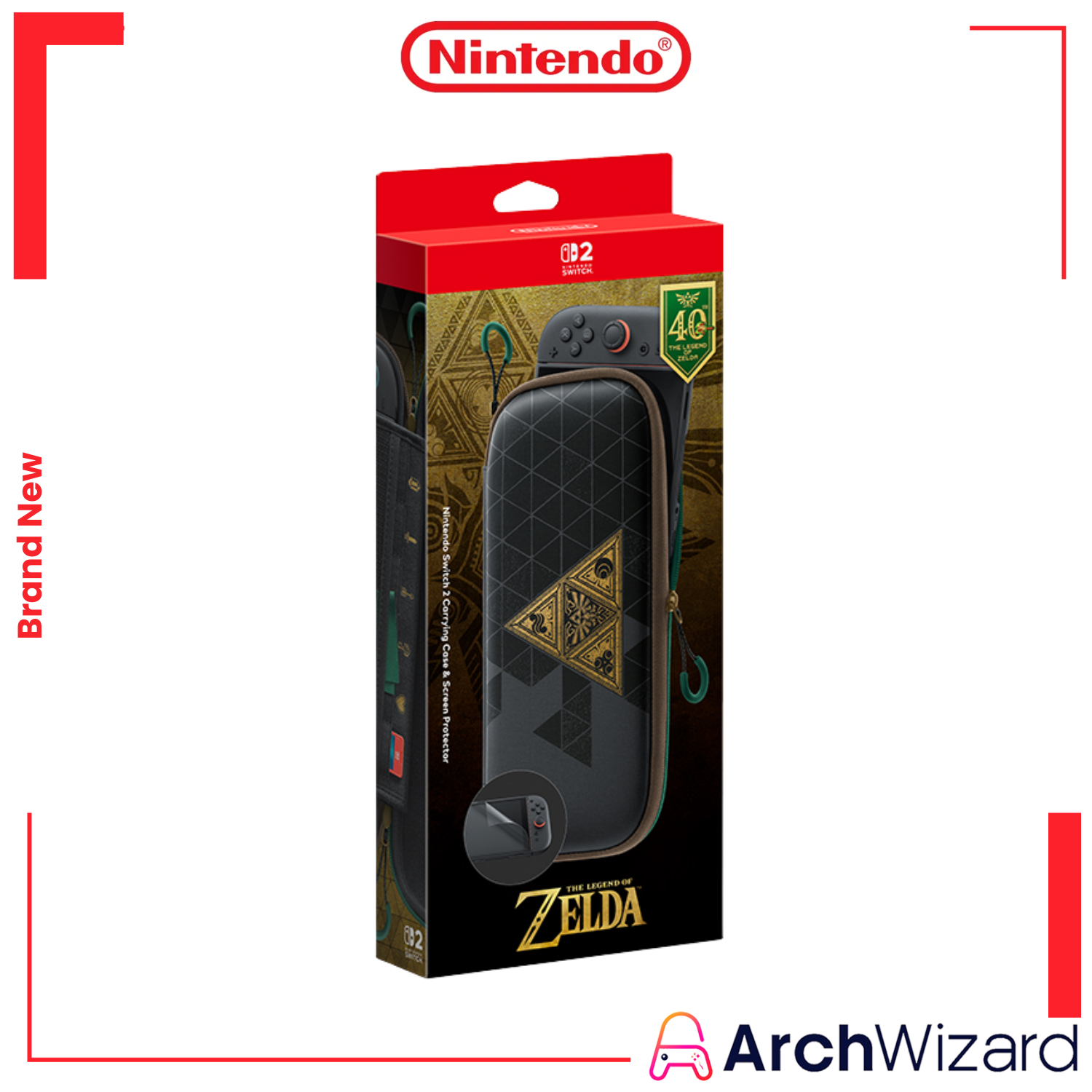 NS2 Carrying Case The Legend of Zelda 40th Anniversary Edition ArchWizard (1)