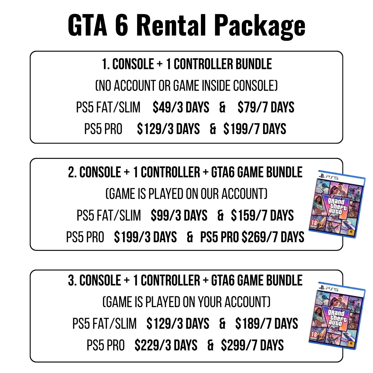 PlayStation 5 Grand Theft Auto 6 Rental - ArchWizard - PS5 GTA6 (2)