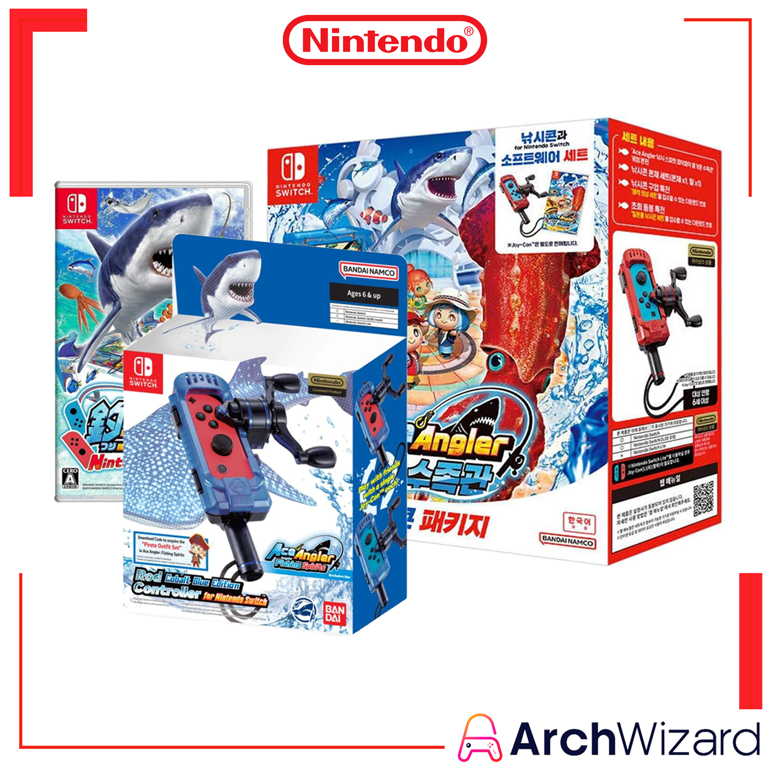 Ace Angler Fishing Spirits - Rod Controller Cobalt Blue Base Game Rod  Controller Bundle Edition (Nintendo Switch) – ArchWizard