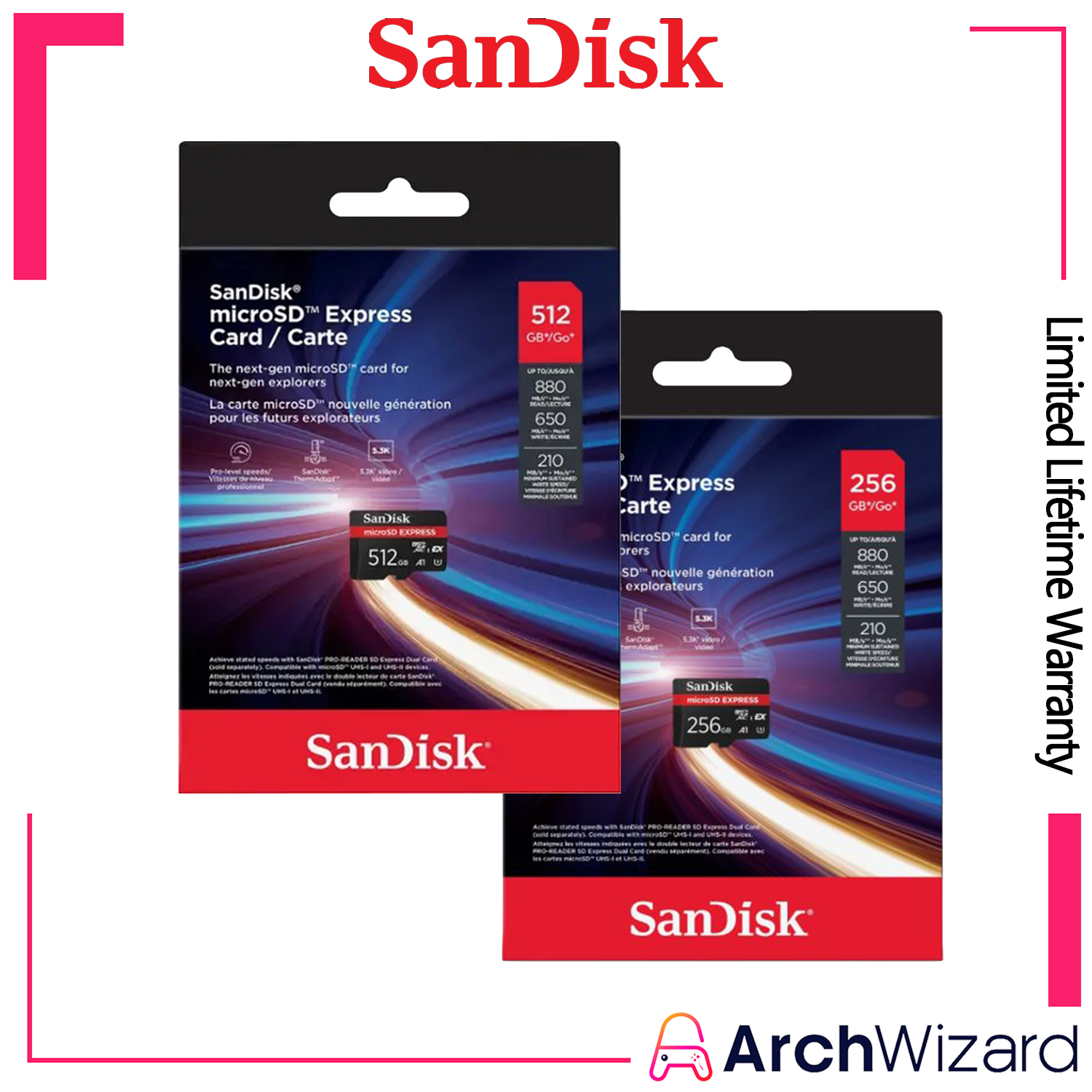 Cover Sandisk MicroSD Express 512GB 256GB
