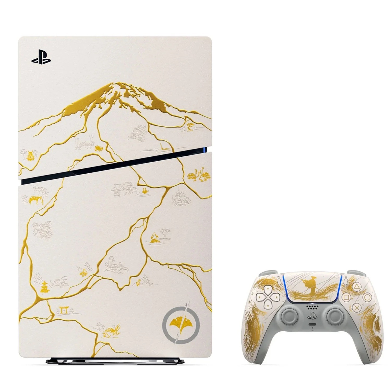 PS5 Slim Disc Ghost Of Yotei Gold Limited Edition Bundle Image 3