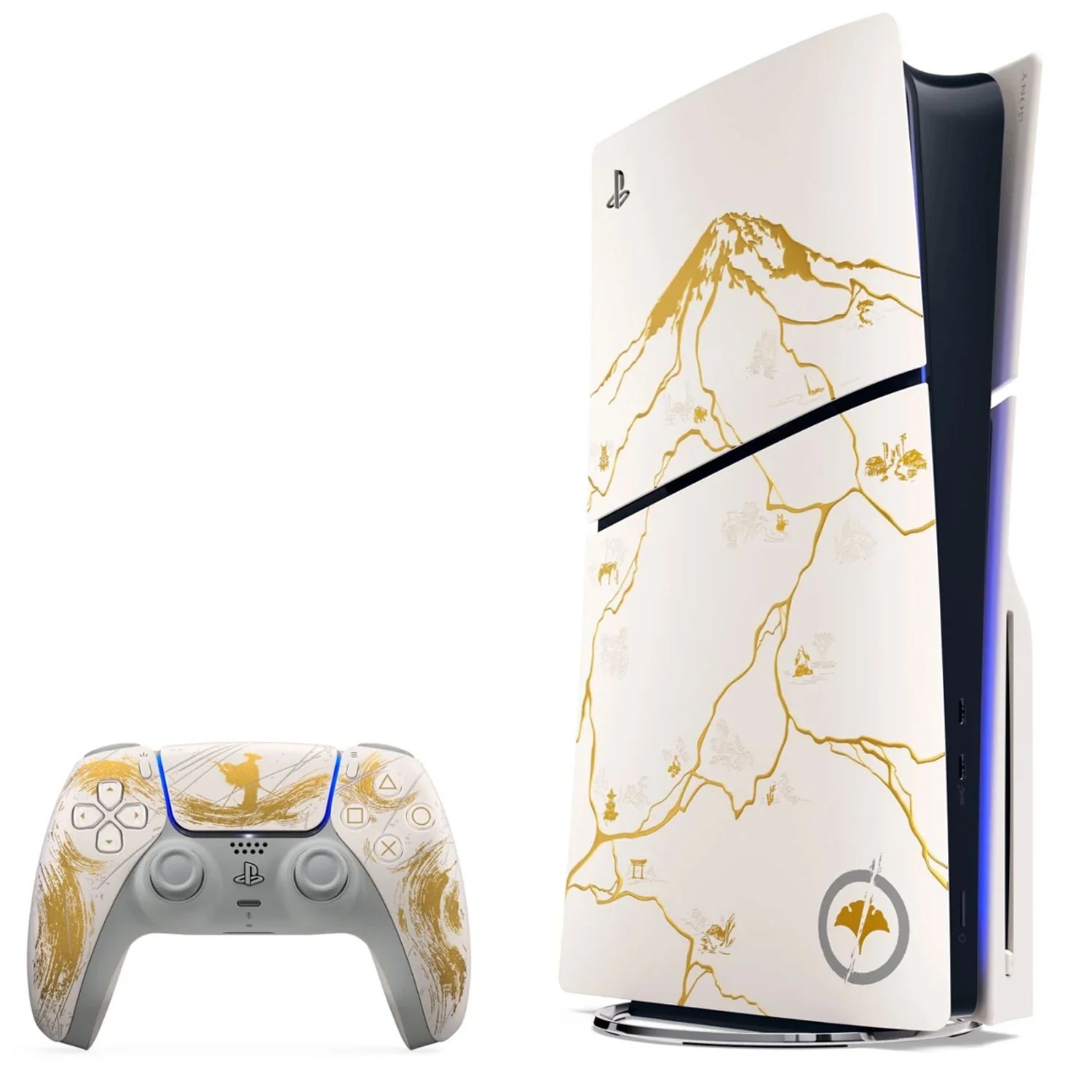 PS5 Slim Disc Ghost Of Yotei Gold Limited Edition Bundle Image 4