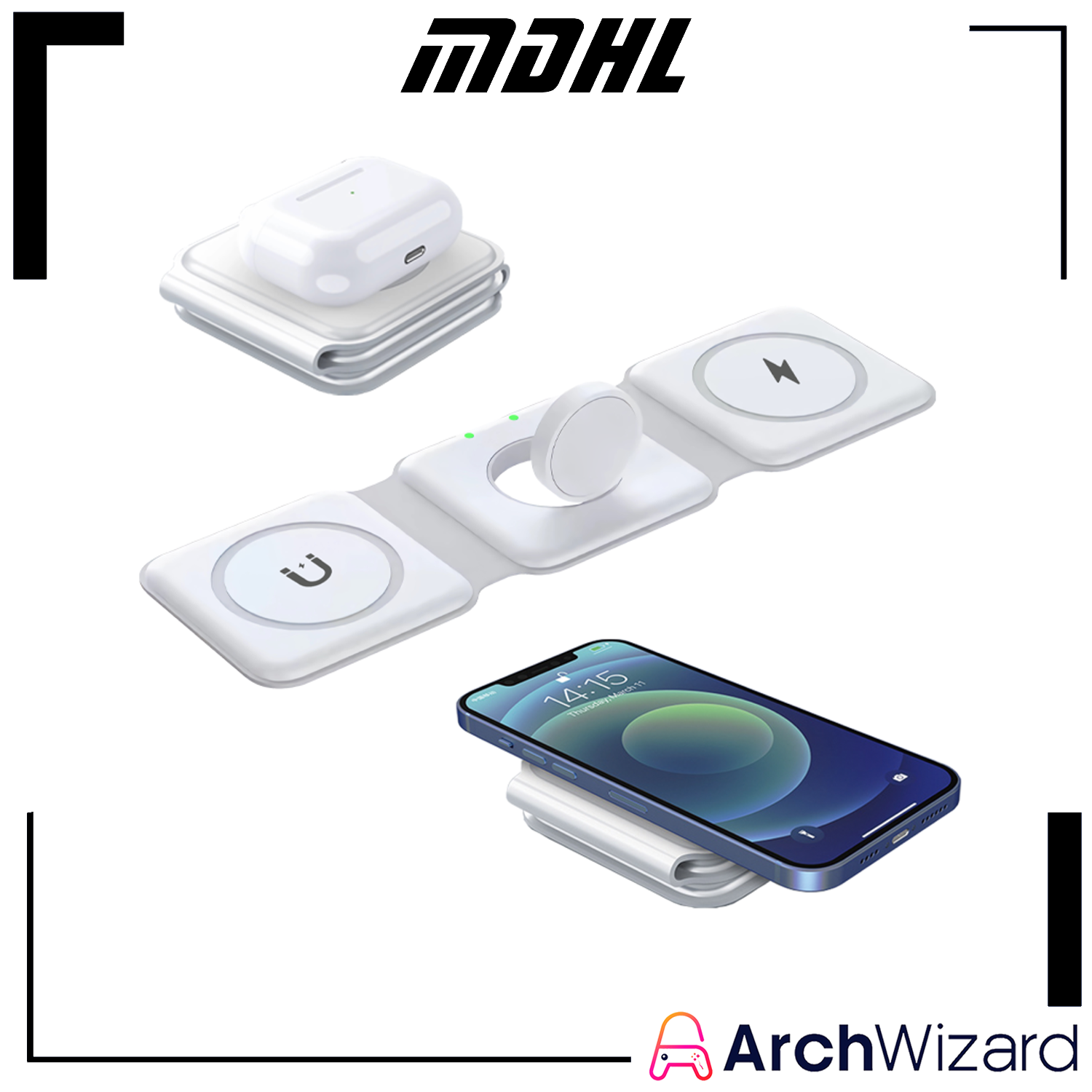 MDHL 3 in 1 Wireless Charger Cover
