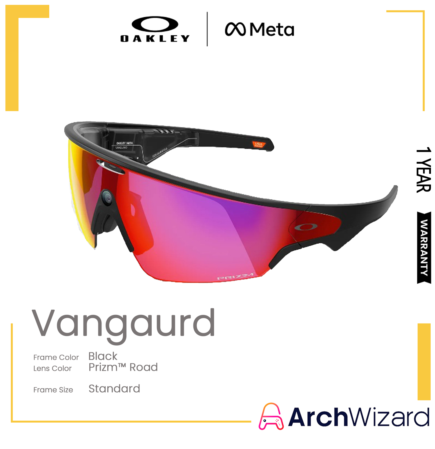 Meta Oakley Vangaurd Standard Black (Prizm Road)