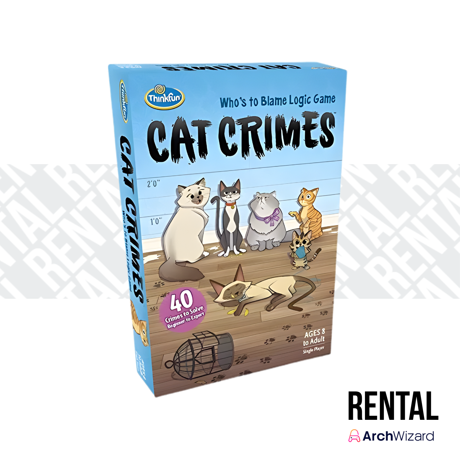 Archwizard Boardgame Rental Cat Crimes Who's to Blame Logic Game  (1)