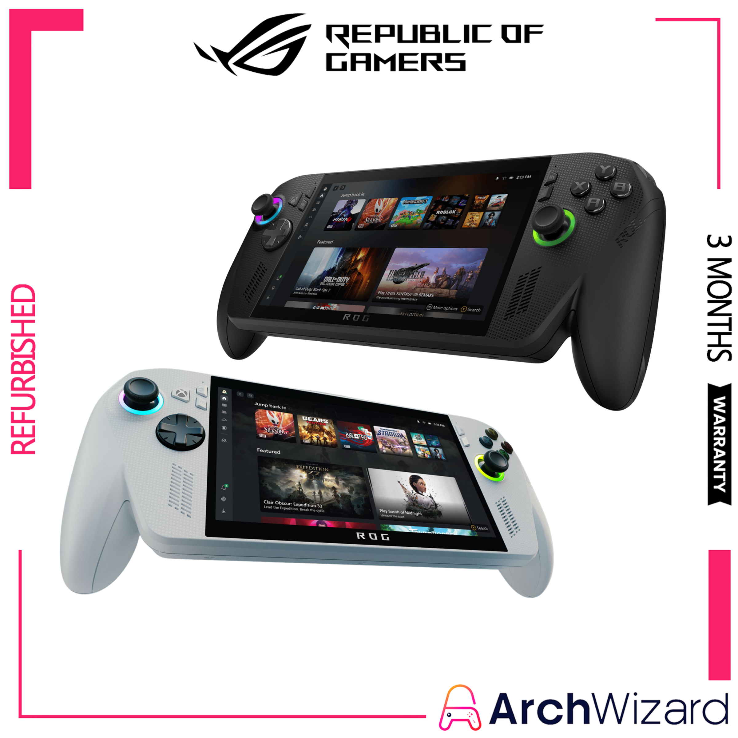 Asus ROG XBOX Ally & Ally X - Xbox Edition Portable Gaming Console (Refurbished, Window Handheld) (1)