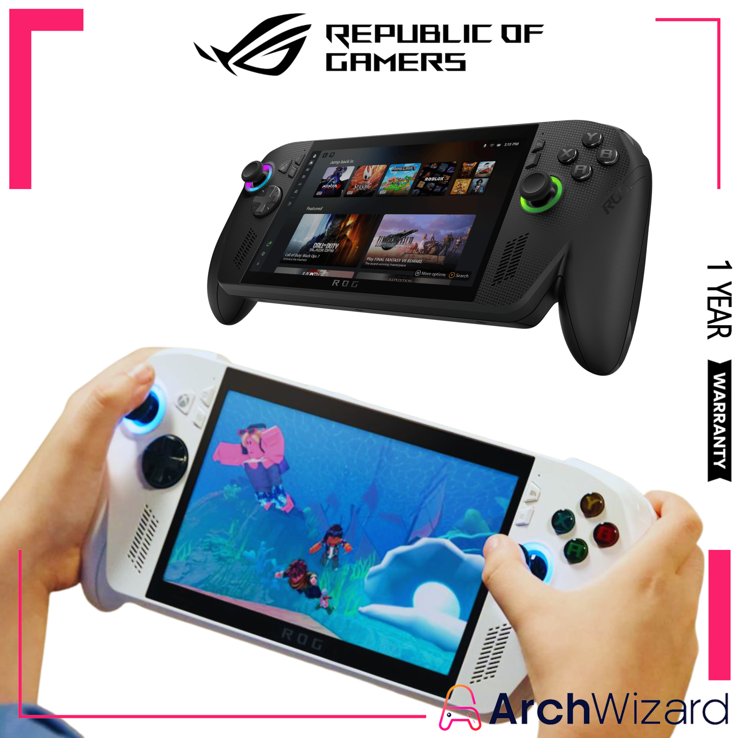 Asus ROG XBOX Ally & Ally X - Xbox Edition Portable Gaming Console (Window Handheld) (1)