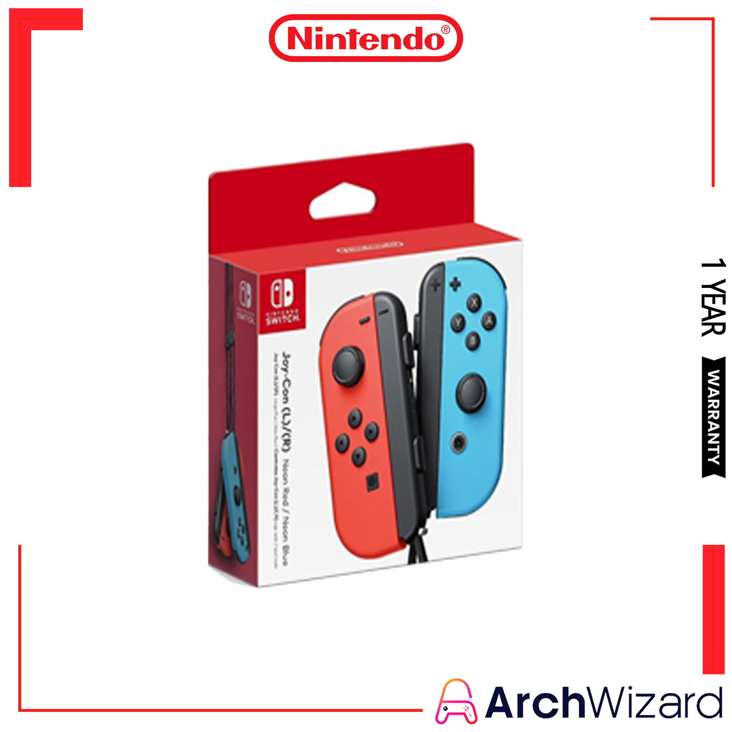 Nintendo Switch Joy Con Neon Blue Red