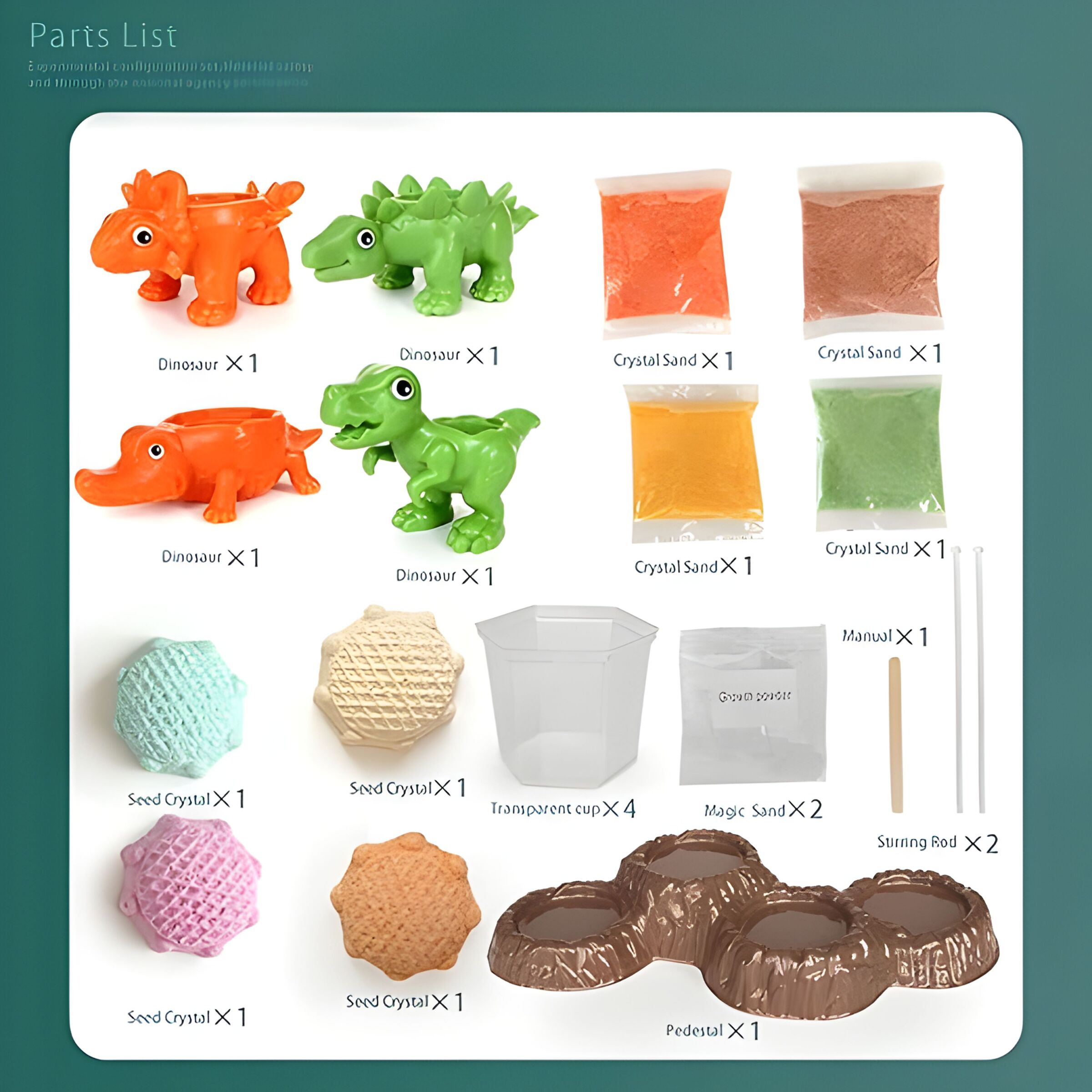 Science Horse STEM Dinosaur Crystal Experiments - Educational Toy (Toys & Board Games) QH123625 (6)