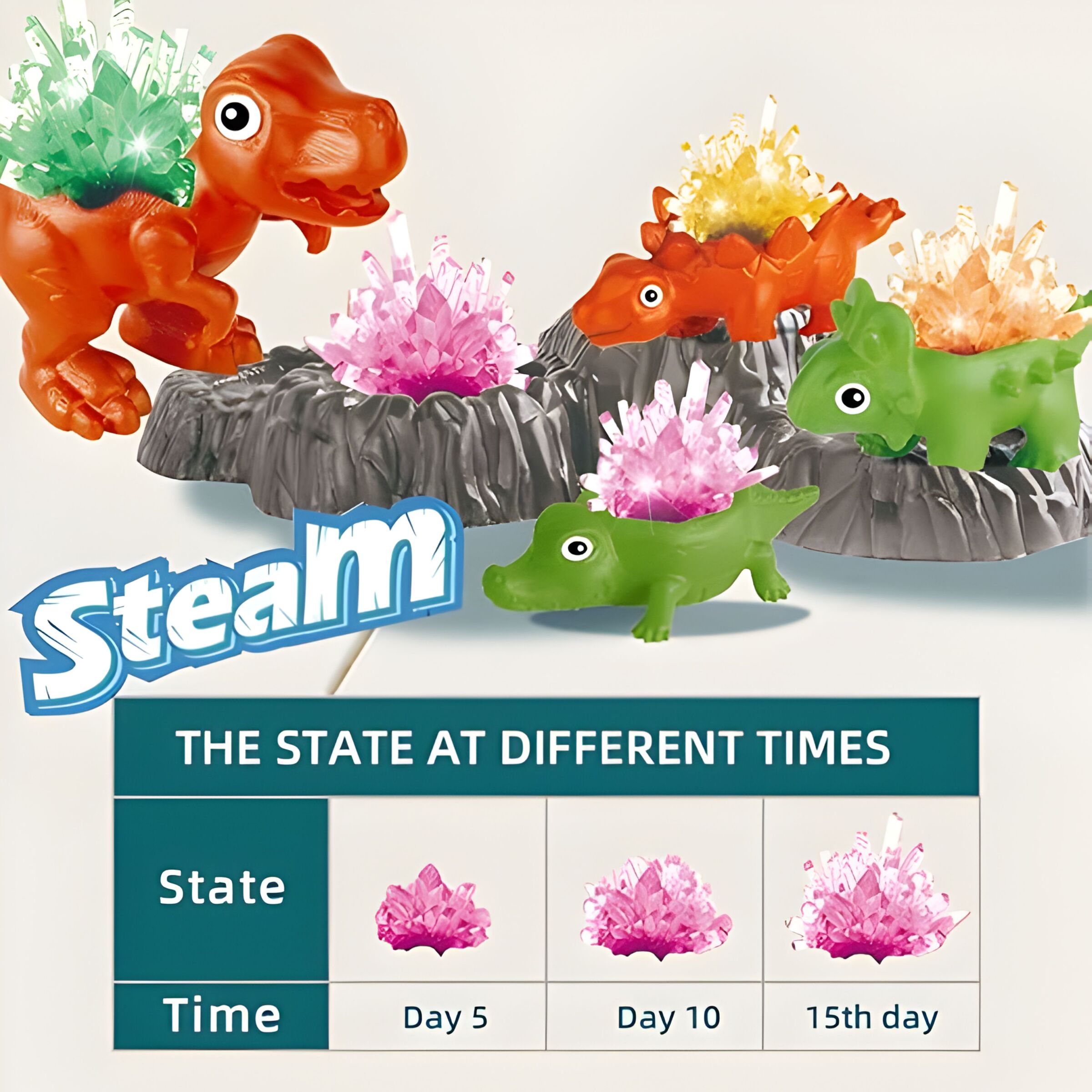 Science Horse STEM Dinosaur Crystal Experiments - Educational Toy (Toys & Board Games) QH123625 (5)