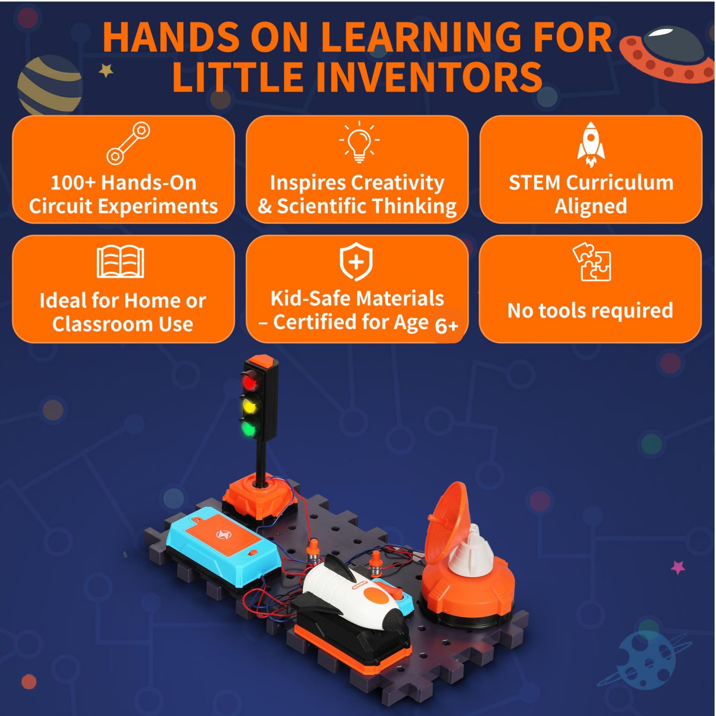 Science Horse Building Blocks Space Station Circuit Tester - Educational Toy (Toys & Board Games) Q ( (4)