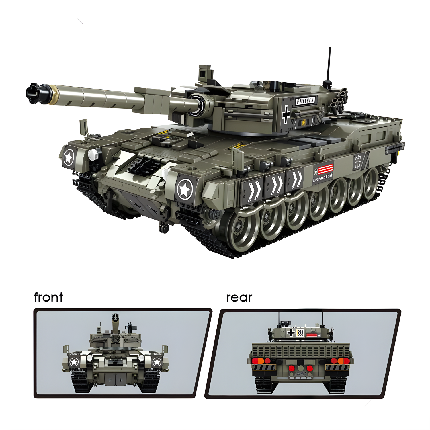 JIQLE Building Blocks Leopard 2 Battle Tank (Toys & Board Games) QH160303 (5)