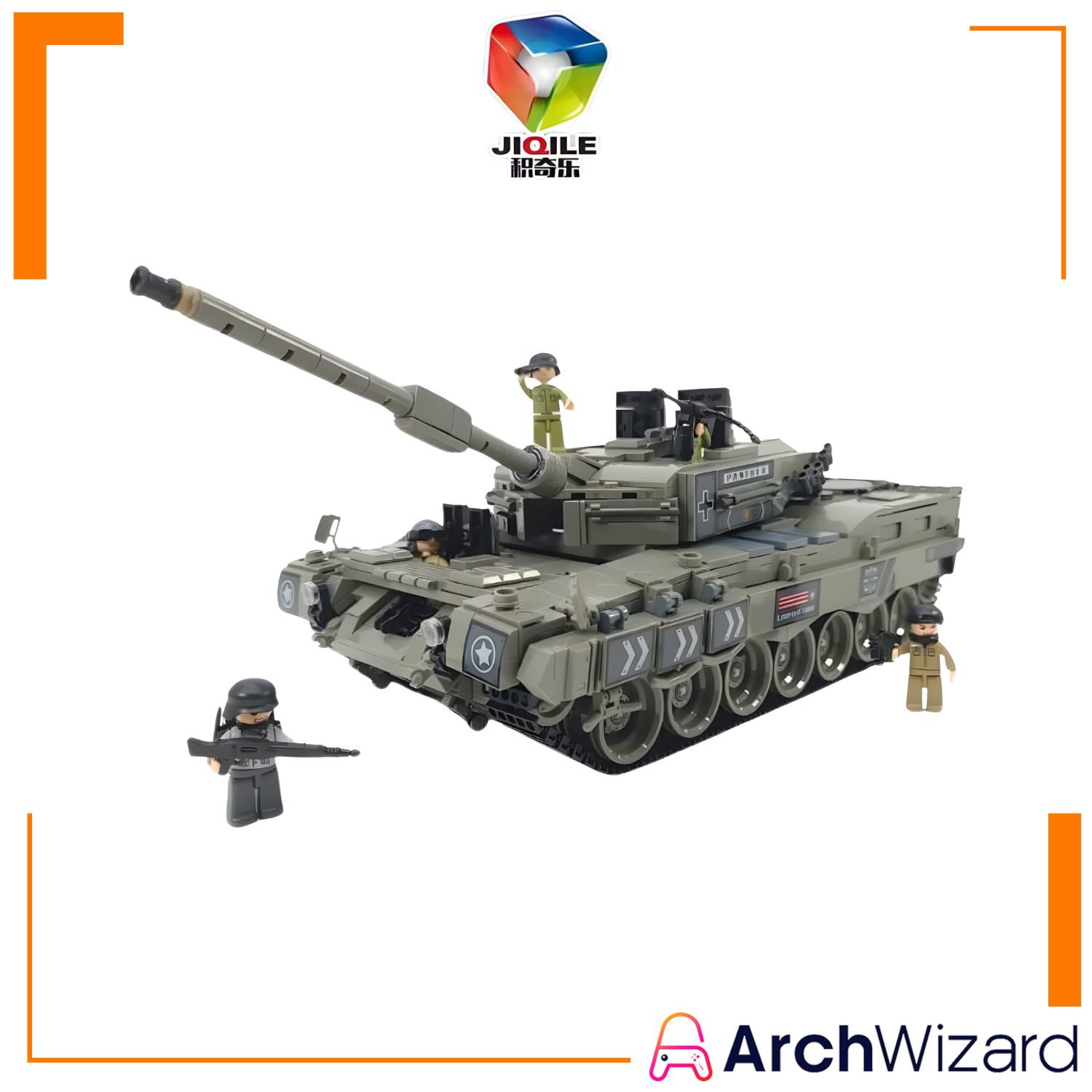 JIQLE Building Blocks Leopard 2 Battle Tank (Toys & Board Games) QH160303 (6)