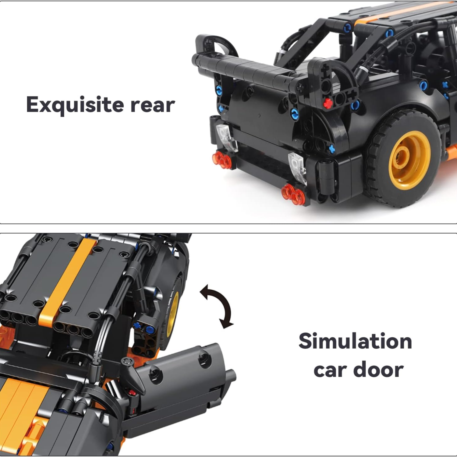 JIQLE Building Blocks Pullback Car Ford Mustang (Toys & Board Games) QH160228 (4)