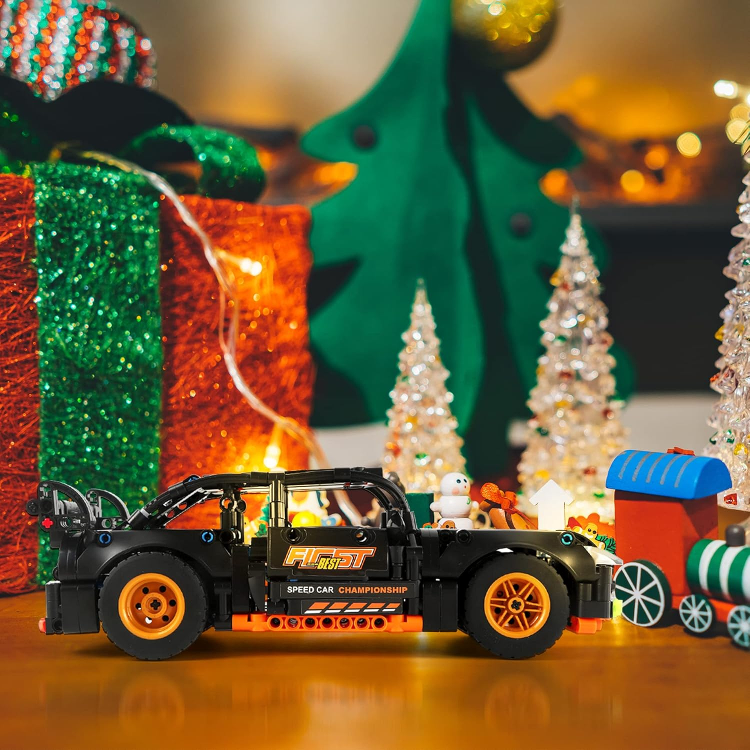 JIQLE Building Blocks Pullback Car Ford Mustang (Toys & Board Games) QH160228 (1)