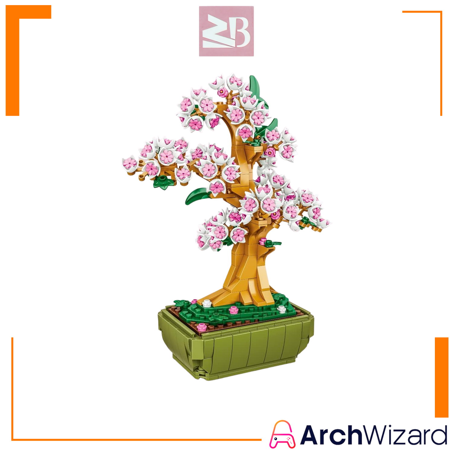 ZB Building Blocks Flower Pot Cherry Blossom (Toys & Board Games) QH190060 (1)