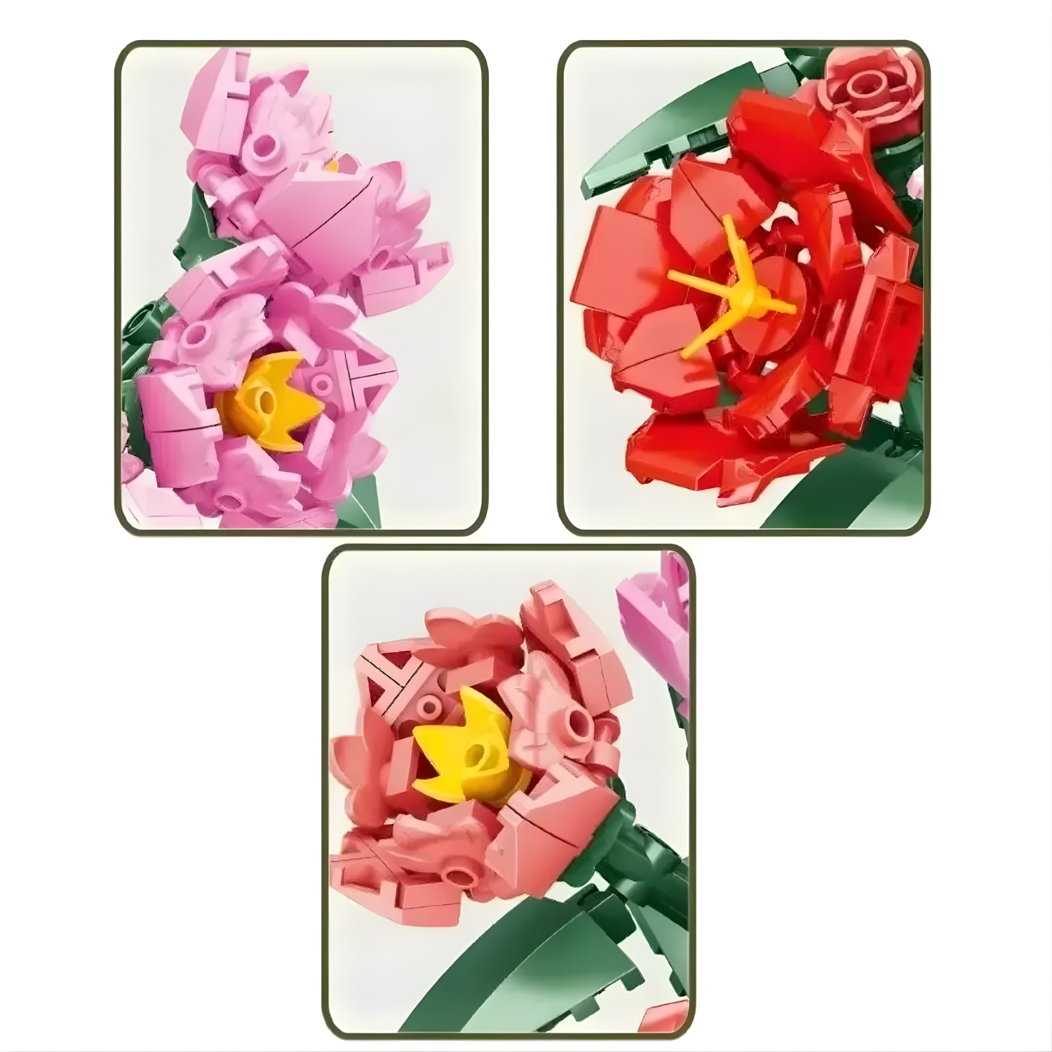 ZB Building Blocks Flower Pot Camellia (Toys & Board Games) QH190063 (3)