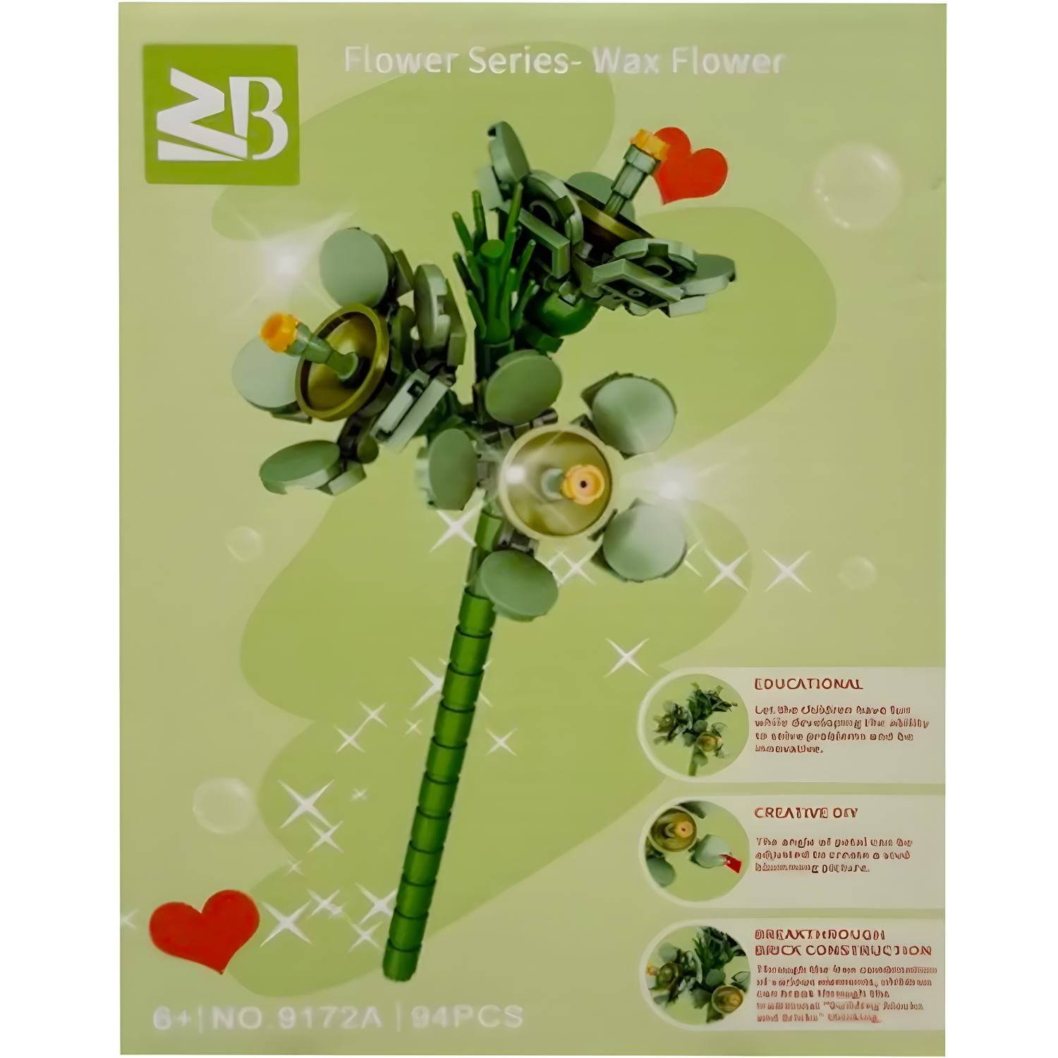 ZB Build Blocks Small Flower Series Waxflower (Toys & Board Games) QH028822