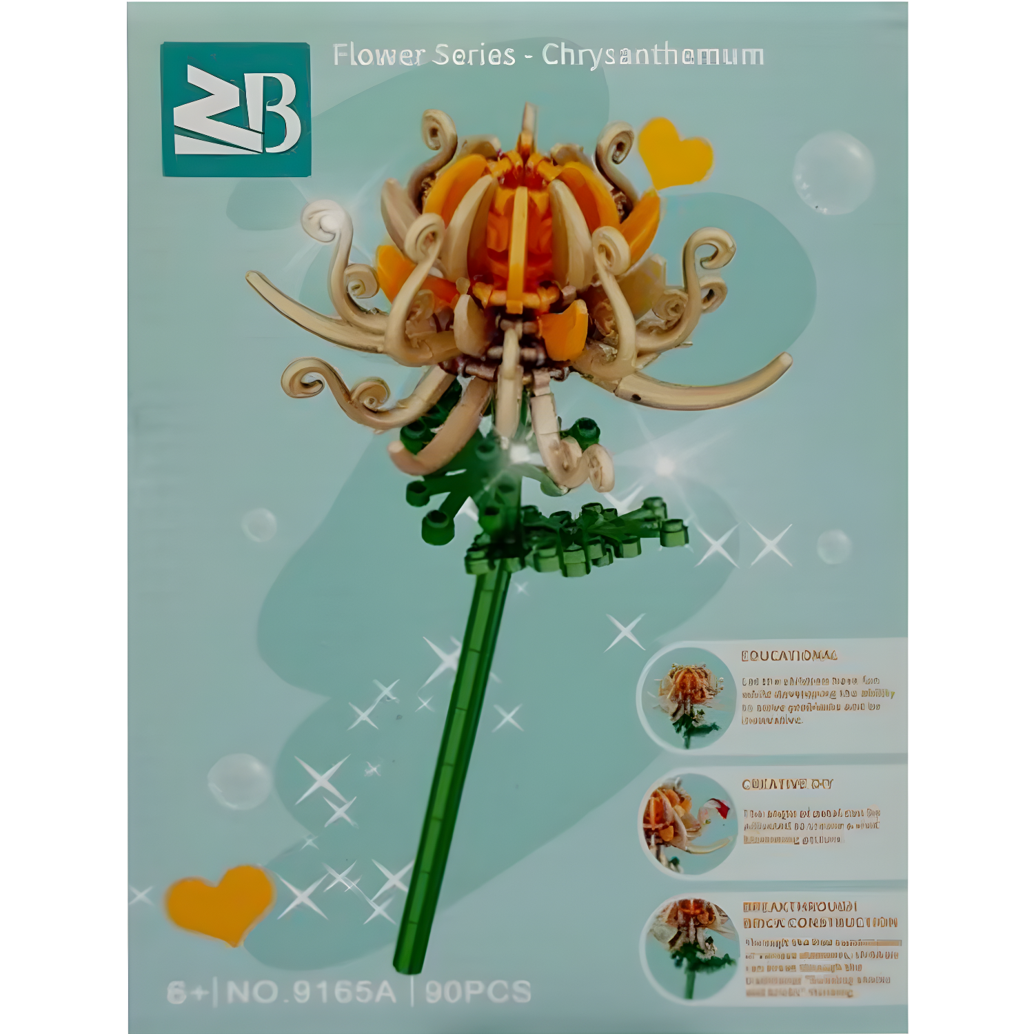 ZB Build Blocks Small Flower Series Chrysanthemum (Toys & Board Games) QH028792