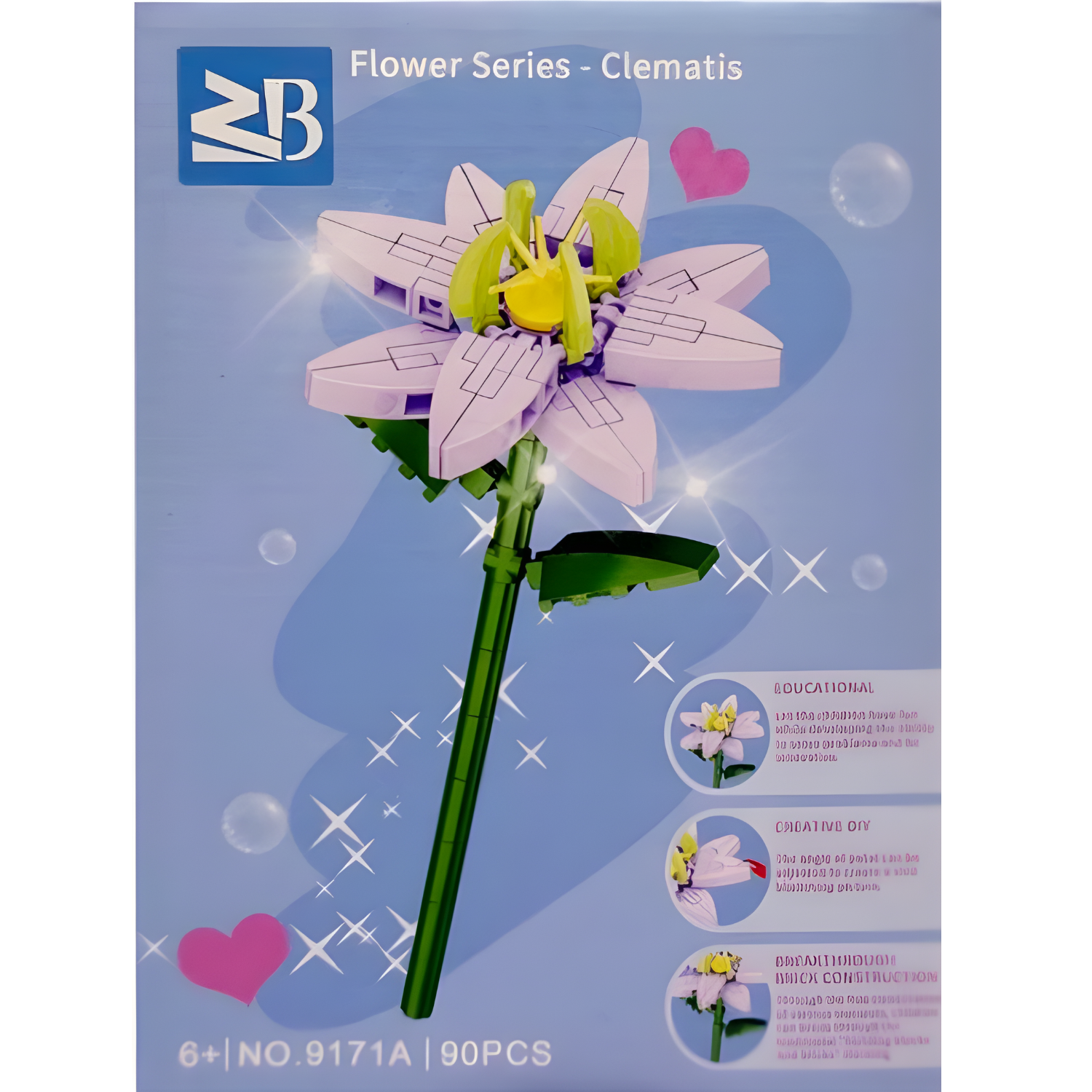 ZB Build Blocks Small Flower Series Clematis (Toys & Board Games) QH028794