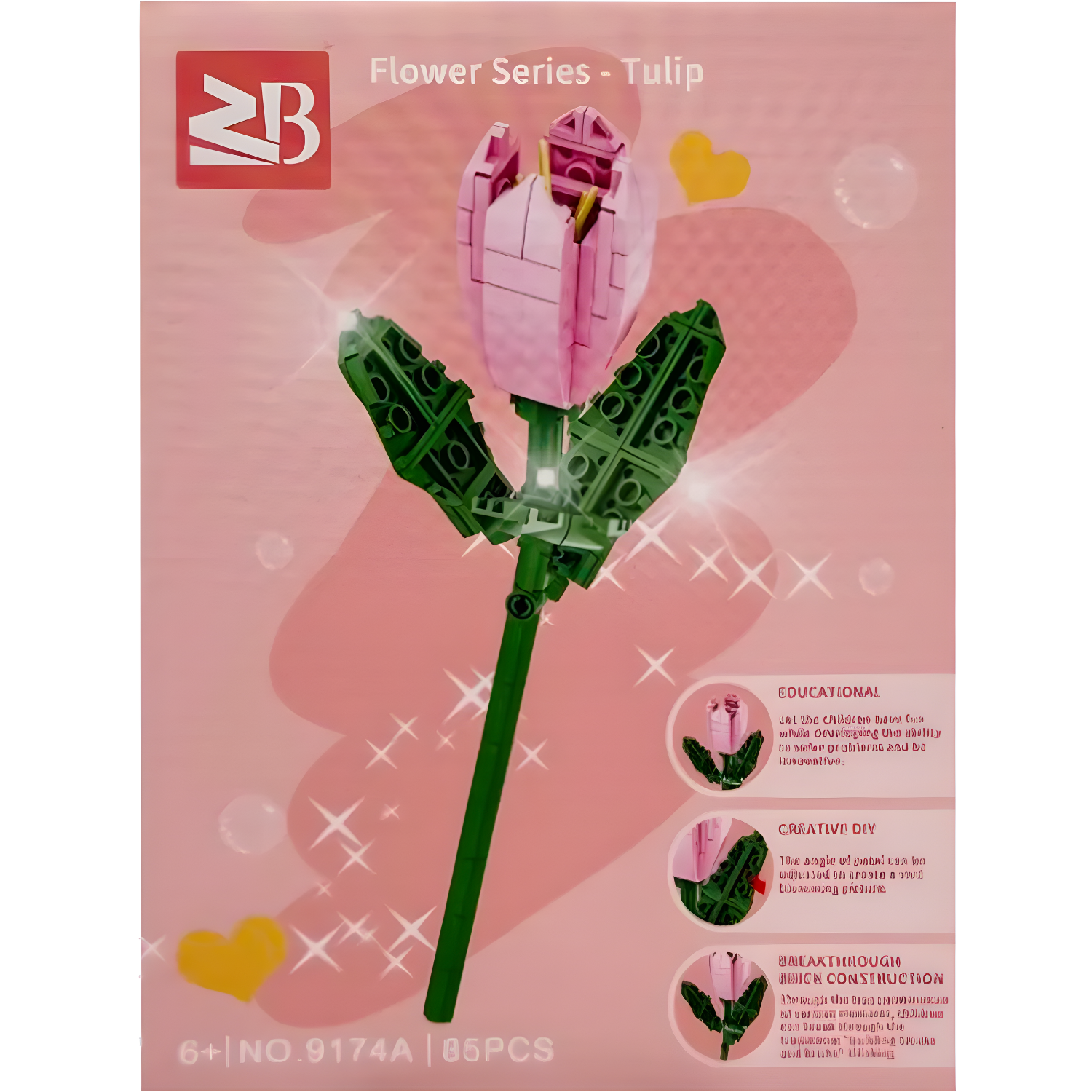 ZB Build Blocks Small Flower Series Tulip (Toys & Board Games) QH028811